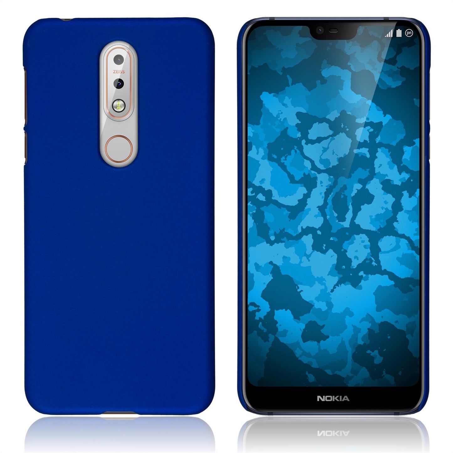 Hardcase für Nokia 7.1 gummiert blau
