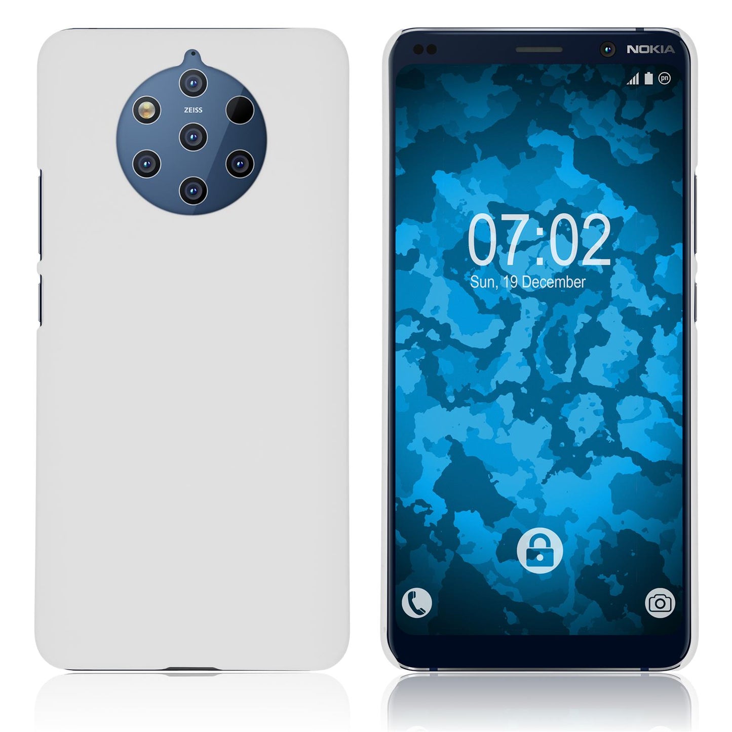 Hardcase für Nokia 9 PureView gummiert weifl
