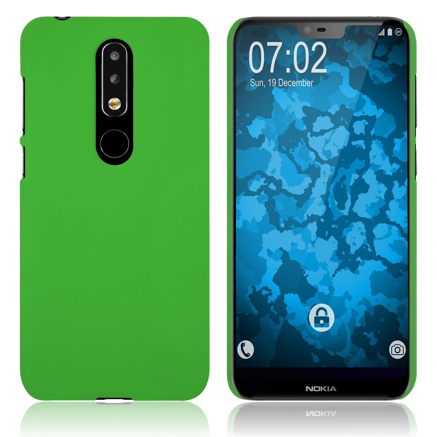 Hardcase für Nokia 6.1 Plus (X6) gummiert grün