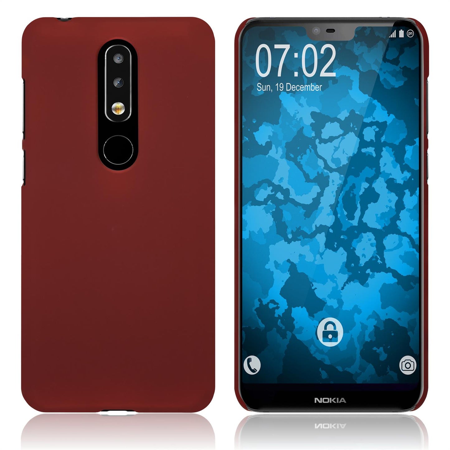 Hardcase für Nokia 6.1 Plus (X6) gummiert rot