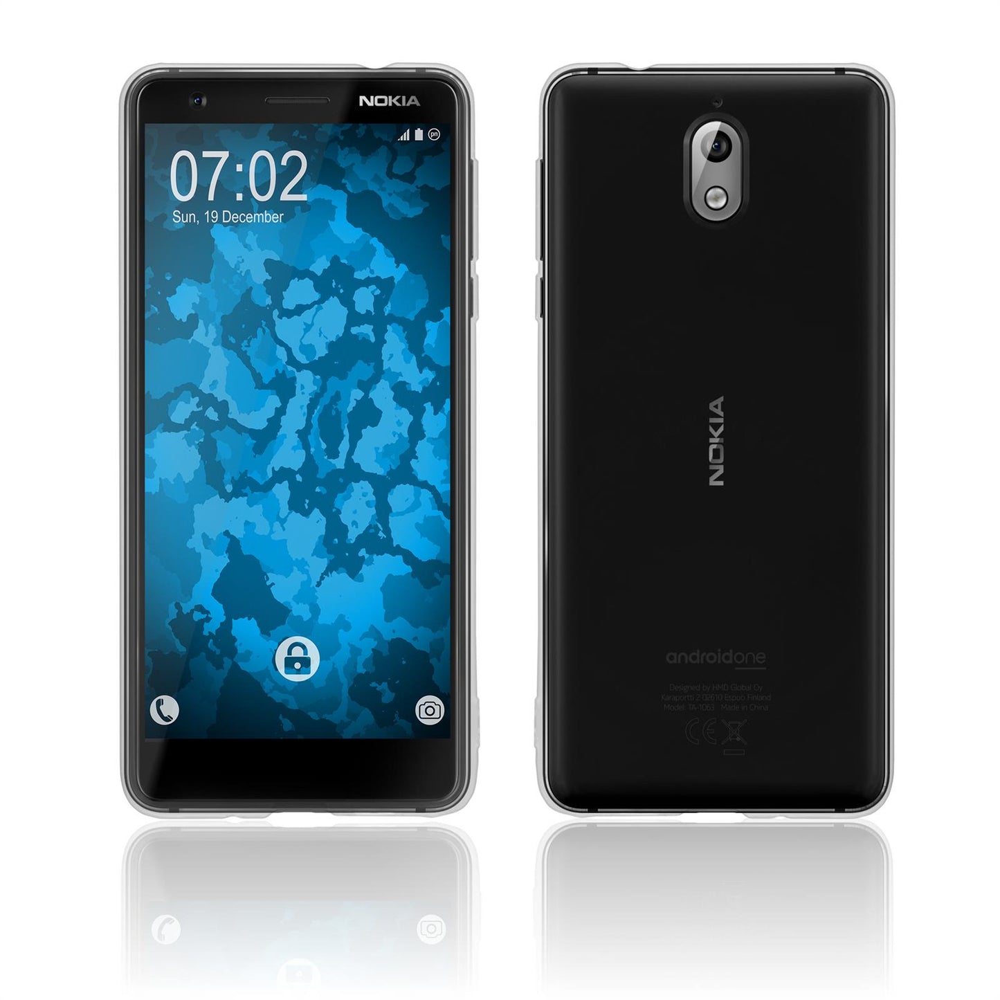 PhoneNatic Case kompatibel mit Nokia 3.1 - Crystal Clear Silikon Hülle transparent Cover