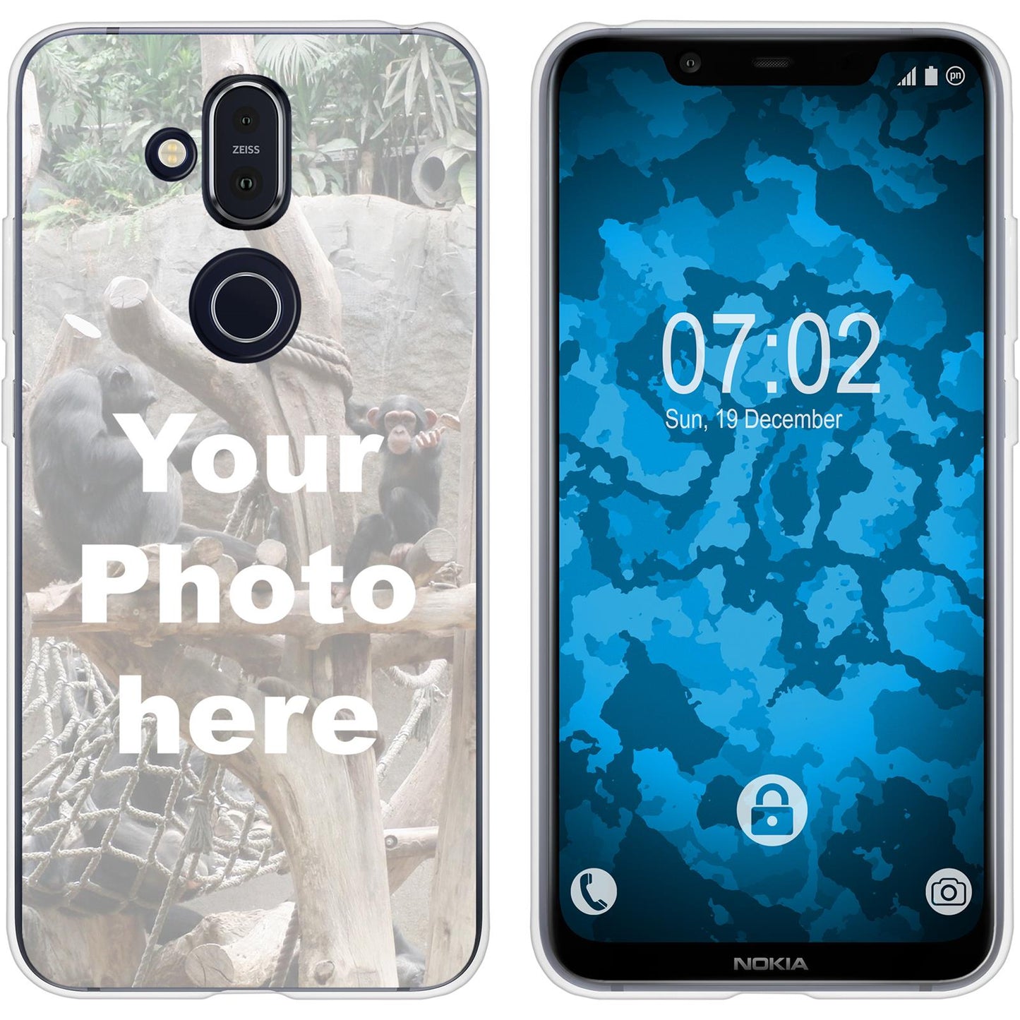 Nokia 8.1 (X7) Personalisierte Handyhülle clear zum selbst