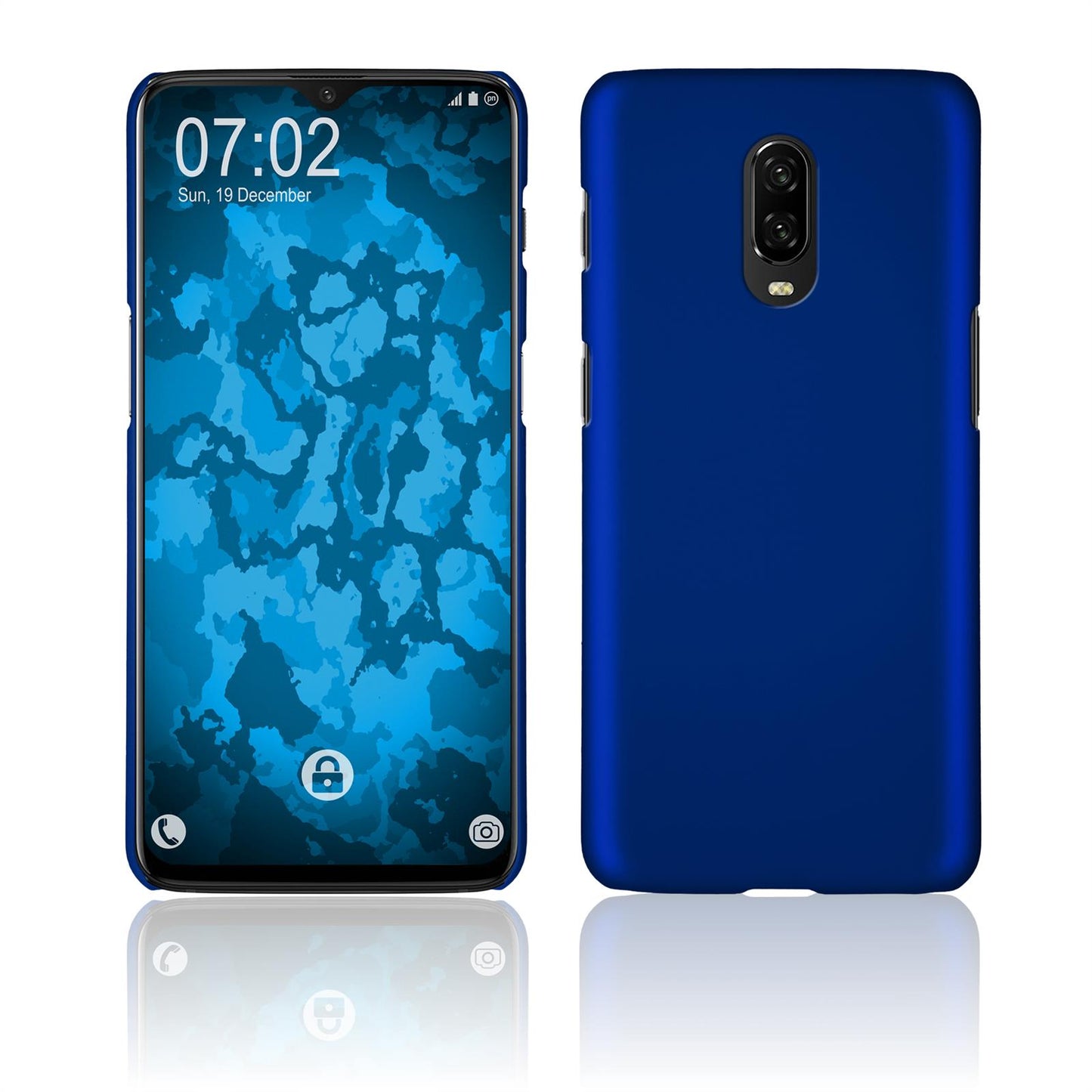 Hardcase für OnePlus 6T gummiert blau