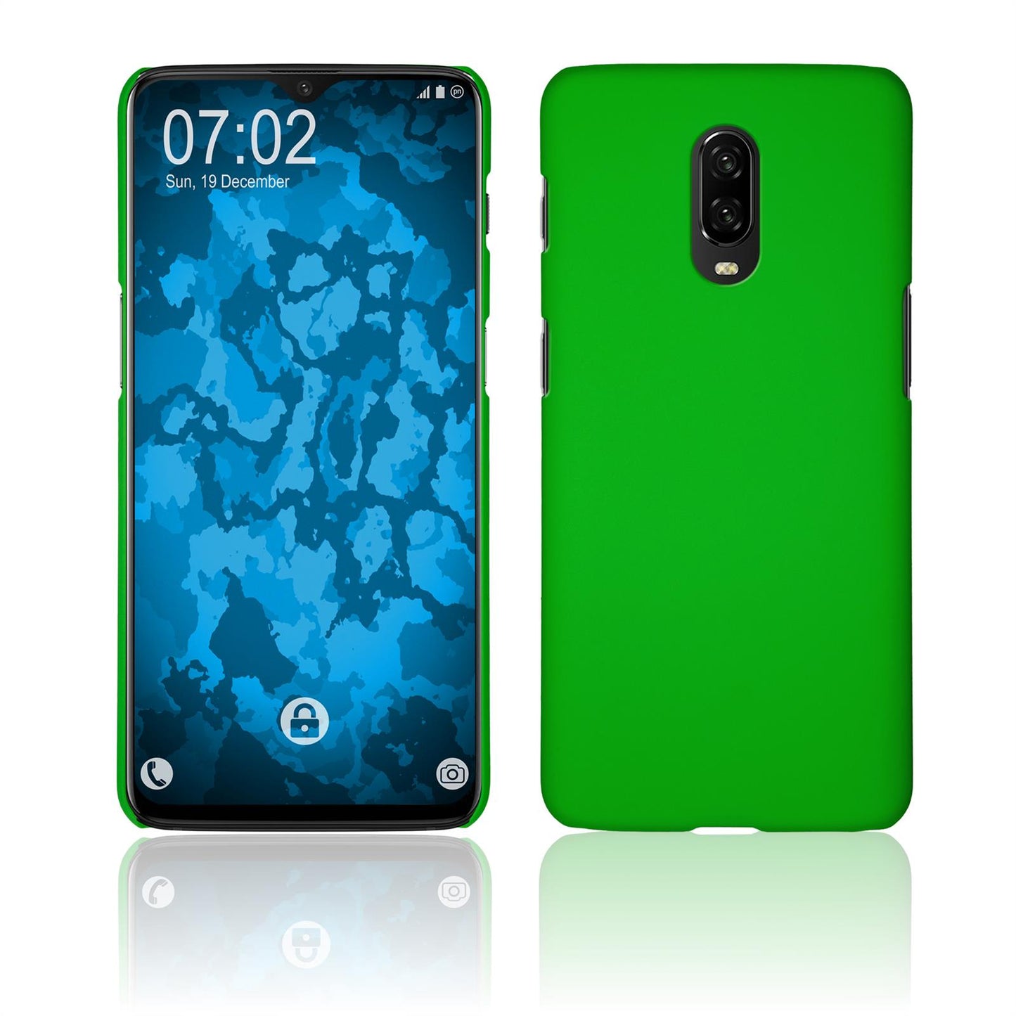 Hardcase für OnePlus 6T gummiert grün