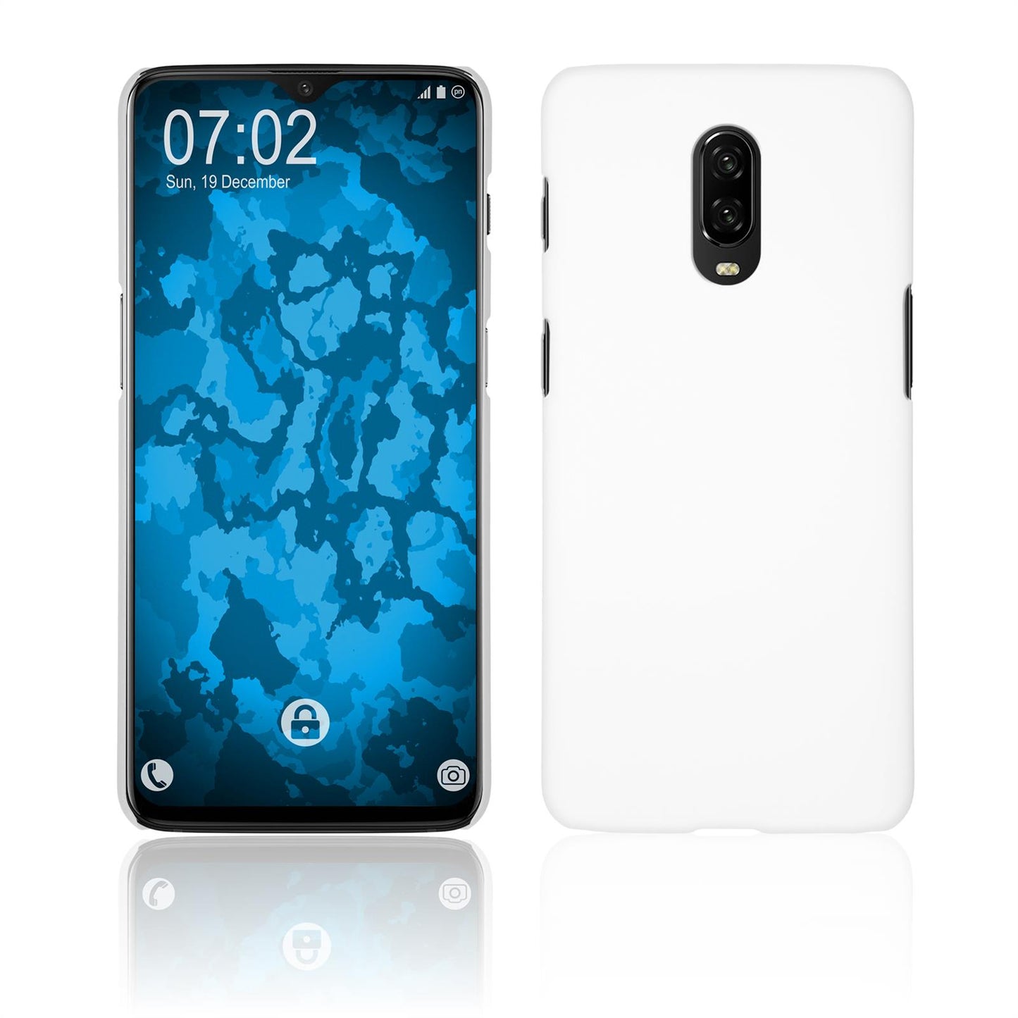 Hardcase für OnePlus 6T gummiert weifl