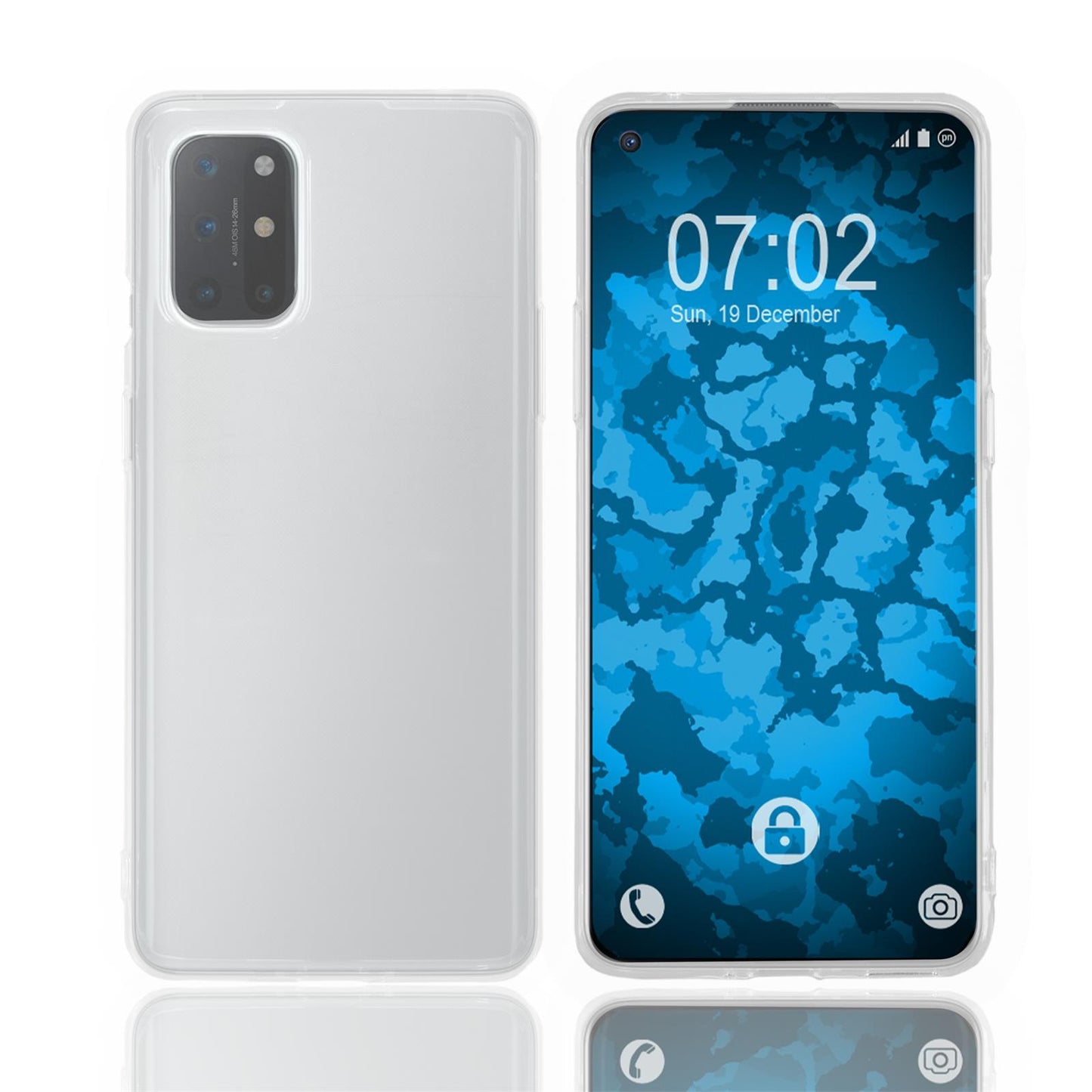 PhoneNatic Case kompatibel mit OnePlus 8T - Crystal Clear Silikon Hülle transparent Cover