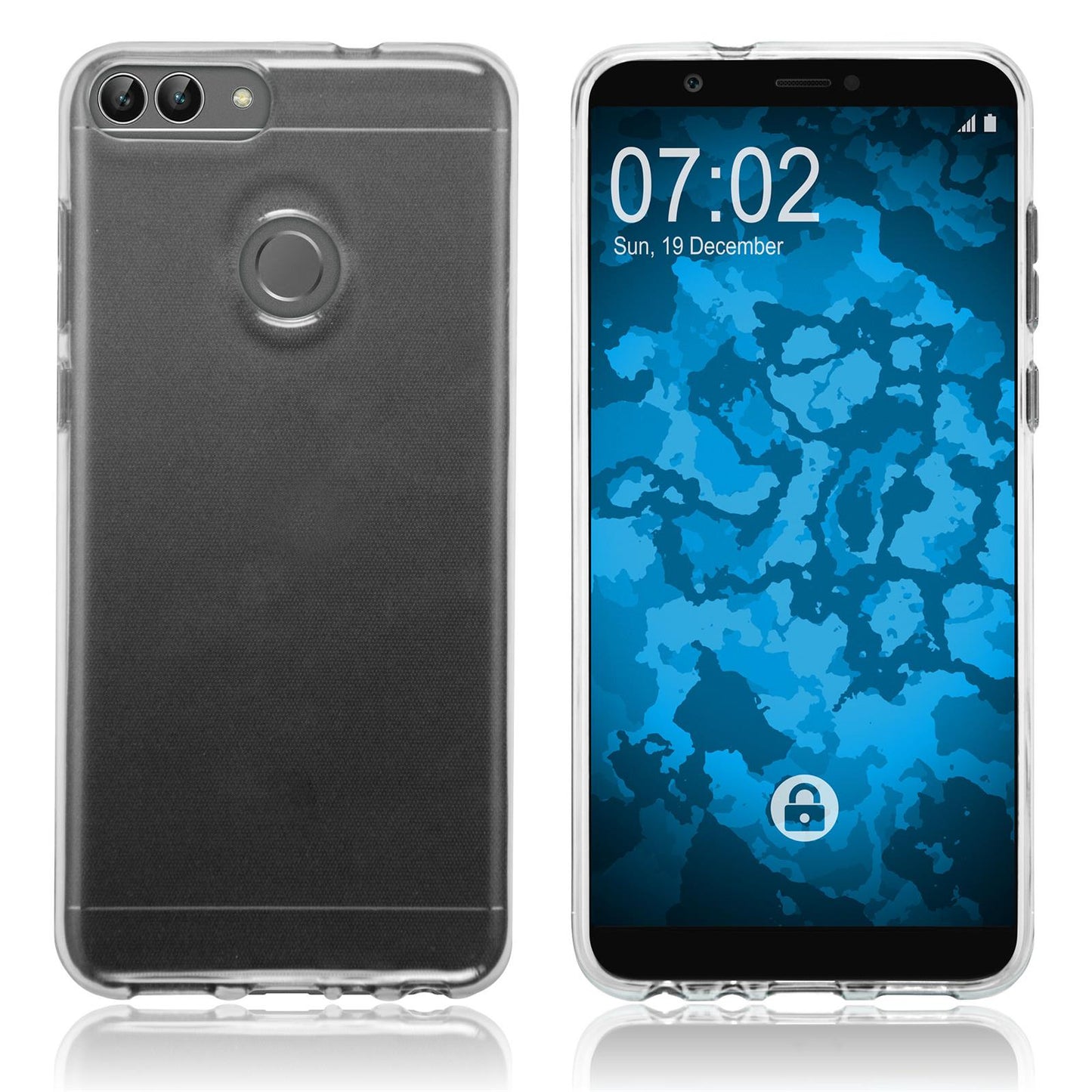 PhoneNatic Case kompatibel mit Huawei P Smart - Crystal Clear Silikon Hülle transparent Cover