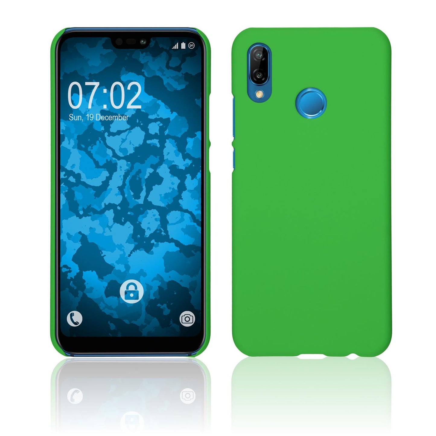 Hardcase für Huawei P20 Lite gummiert grün