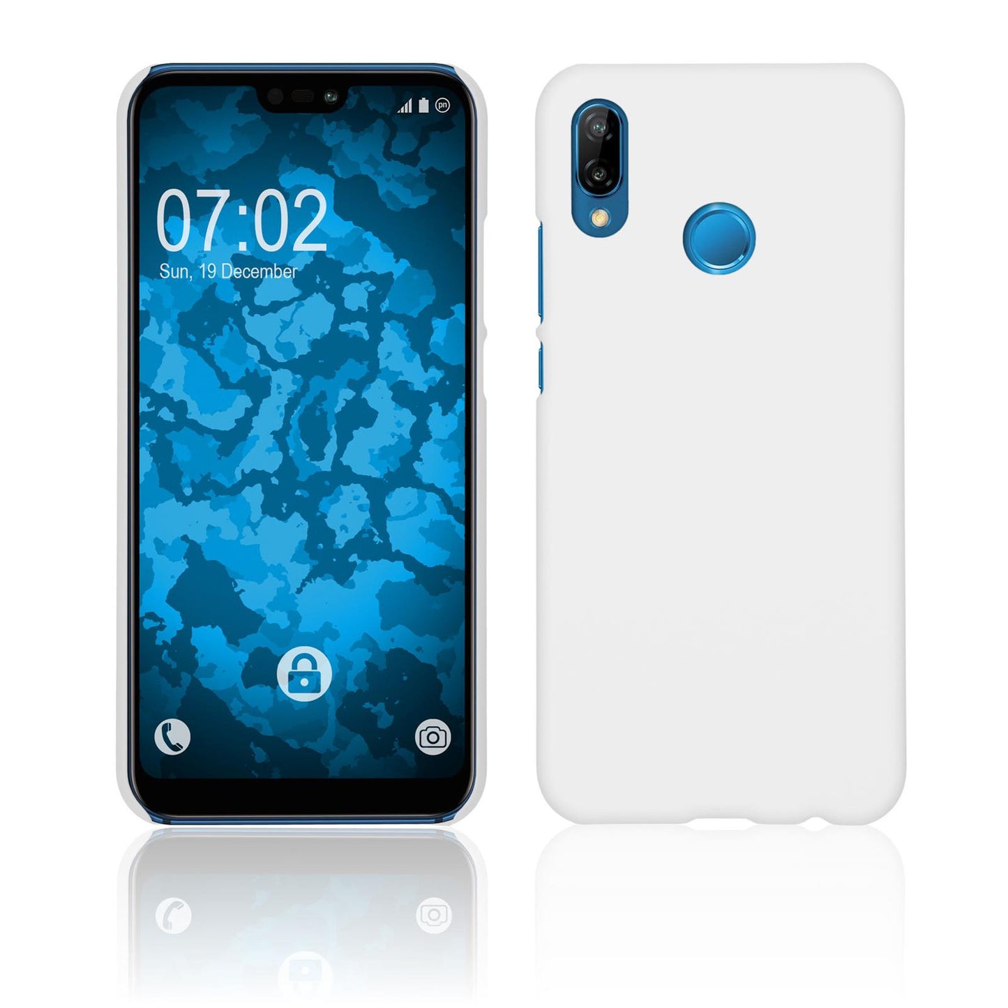 Hardcase für Huawei P20 Lite gummiert weifl