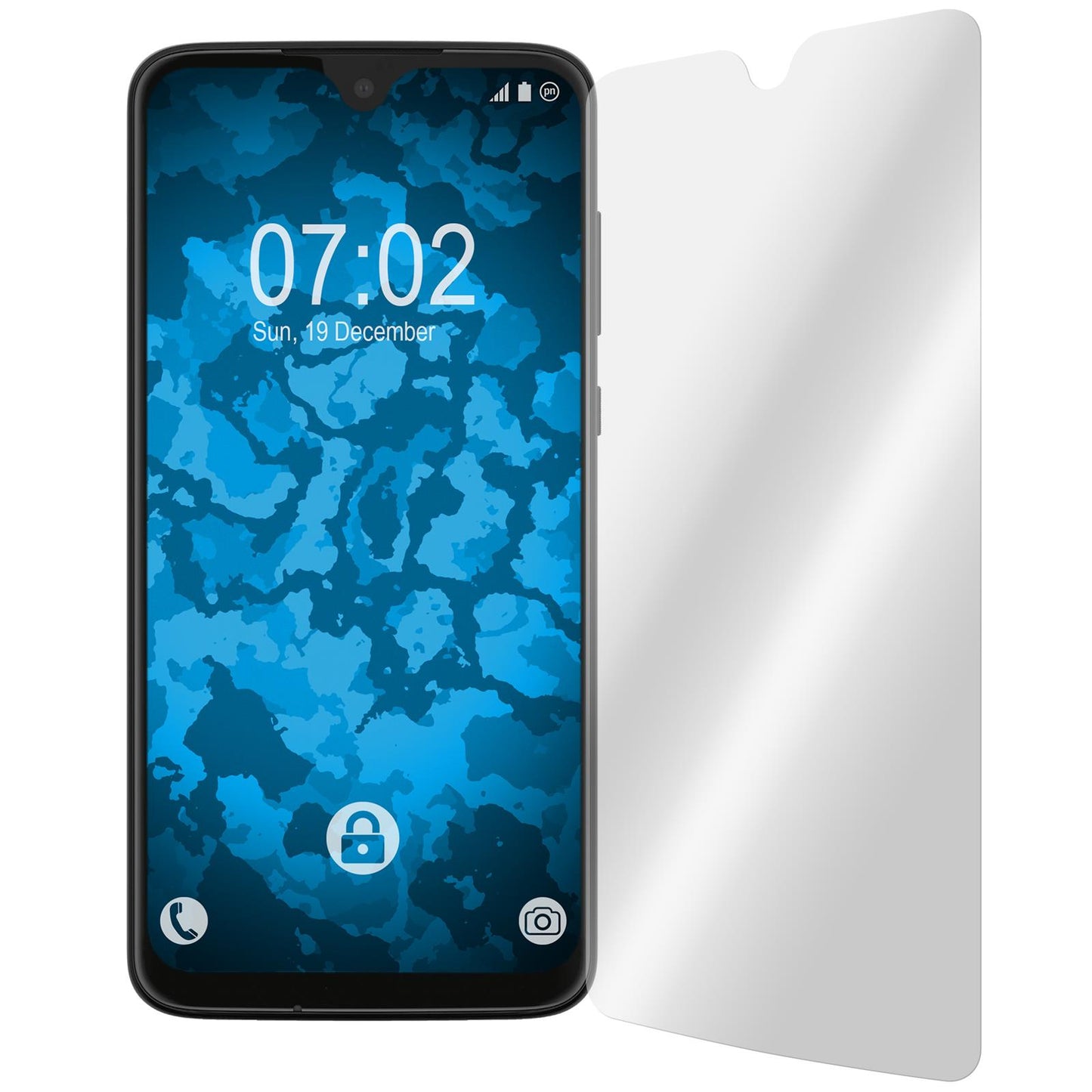 2 x Motorola Moto G7 Plus Displayschutzfolie klar