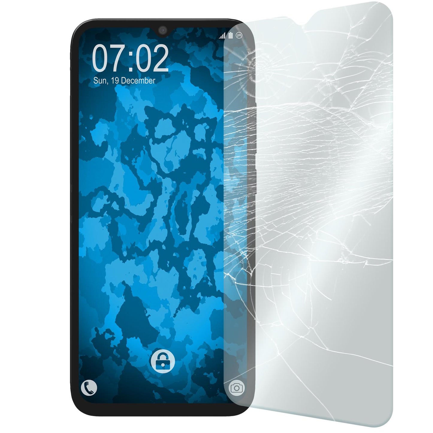 1 x Xiaomi Redmi 9A Glas-Displayschutzfolie klar