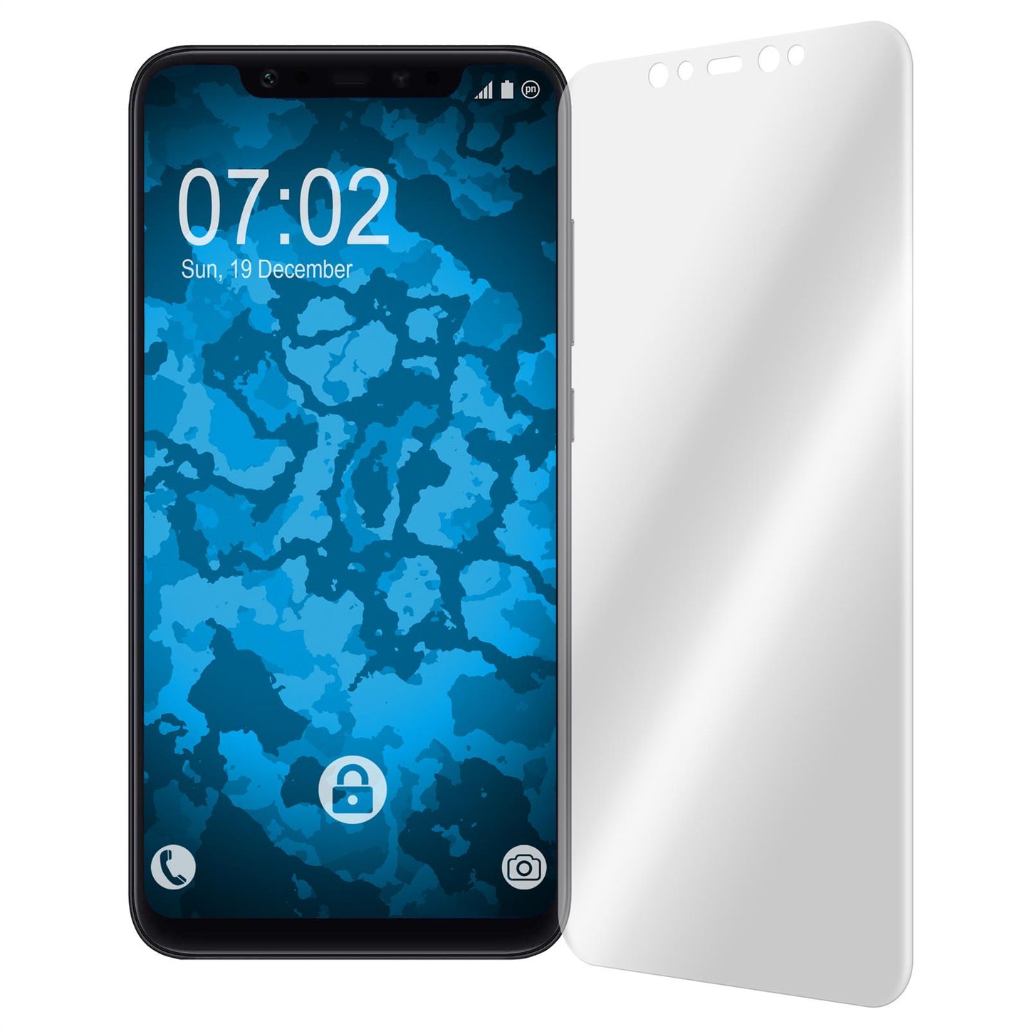 2 x Xiaomi Mi 8 Displayschutzfolie klar Flexible Folien
