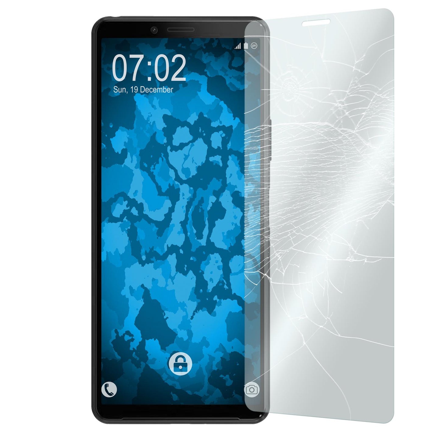 1 x Sony Xperia 10 II Glas-Displayschutzfolie klar