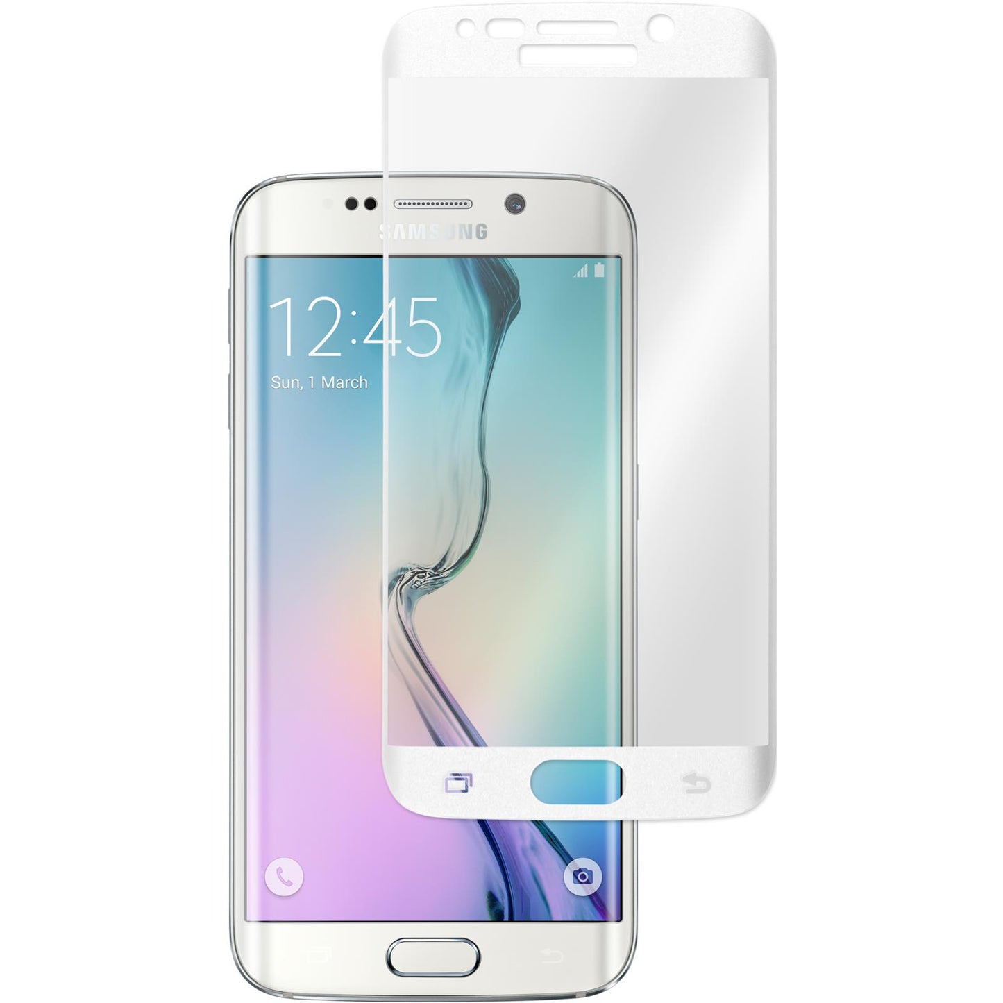 1 x Samsung Galaxy S6 Edge Glas-Displayschutzfolie klar weifl