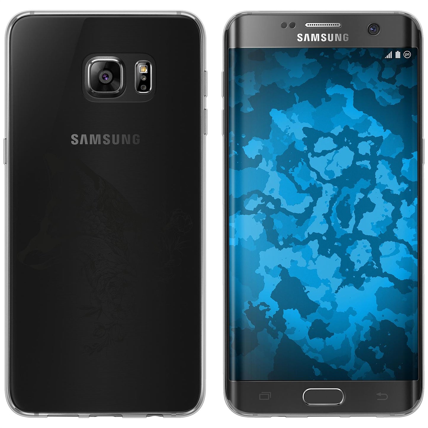 Galaxy S7 Edge Silikon-Hülle Floral Fuchs M1-1 Case