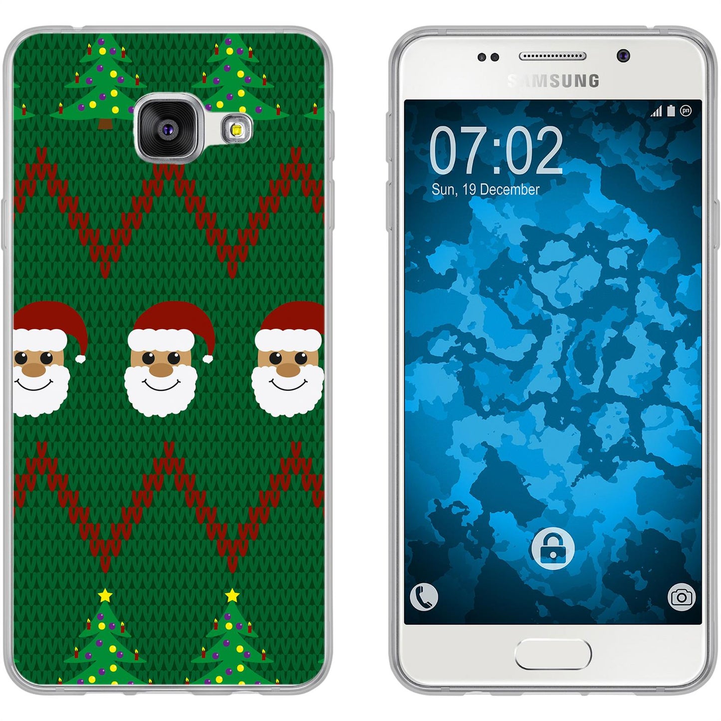 Galaxy A7 (2016) A710 Silikon-Hülle X Mas Weihnachten X-Mas