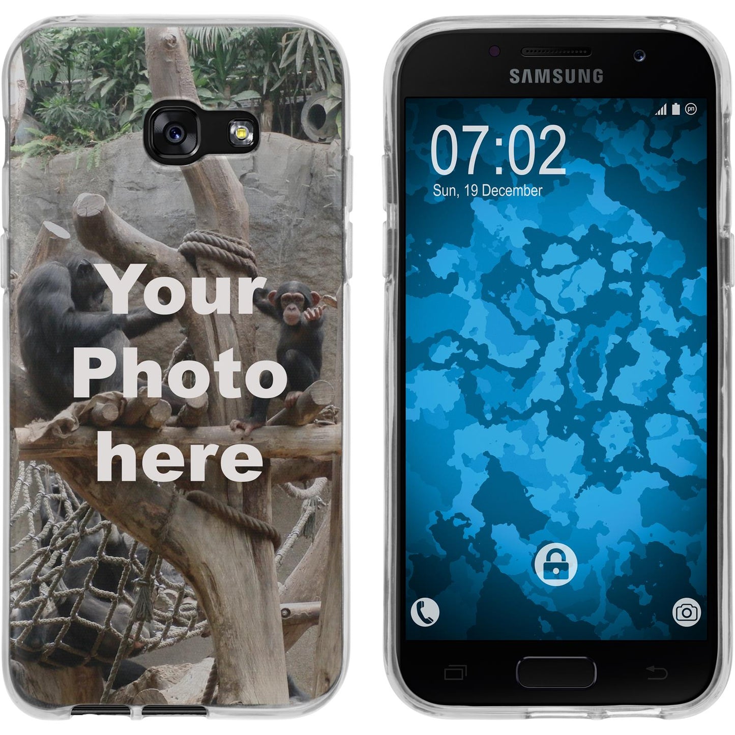 Galaxy A7 (2017) Personalisierte Handyhülle clear zum selb