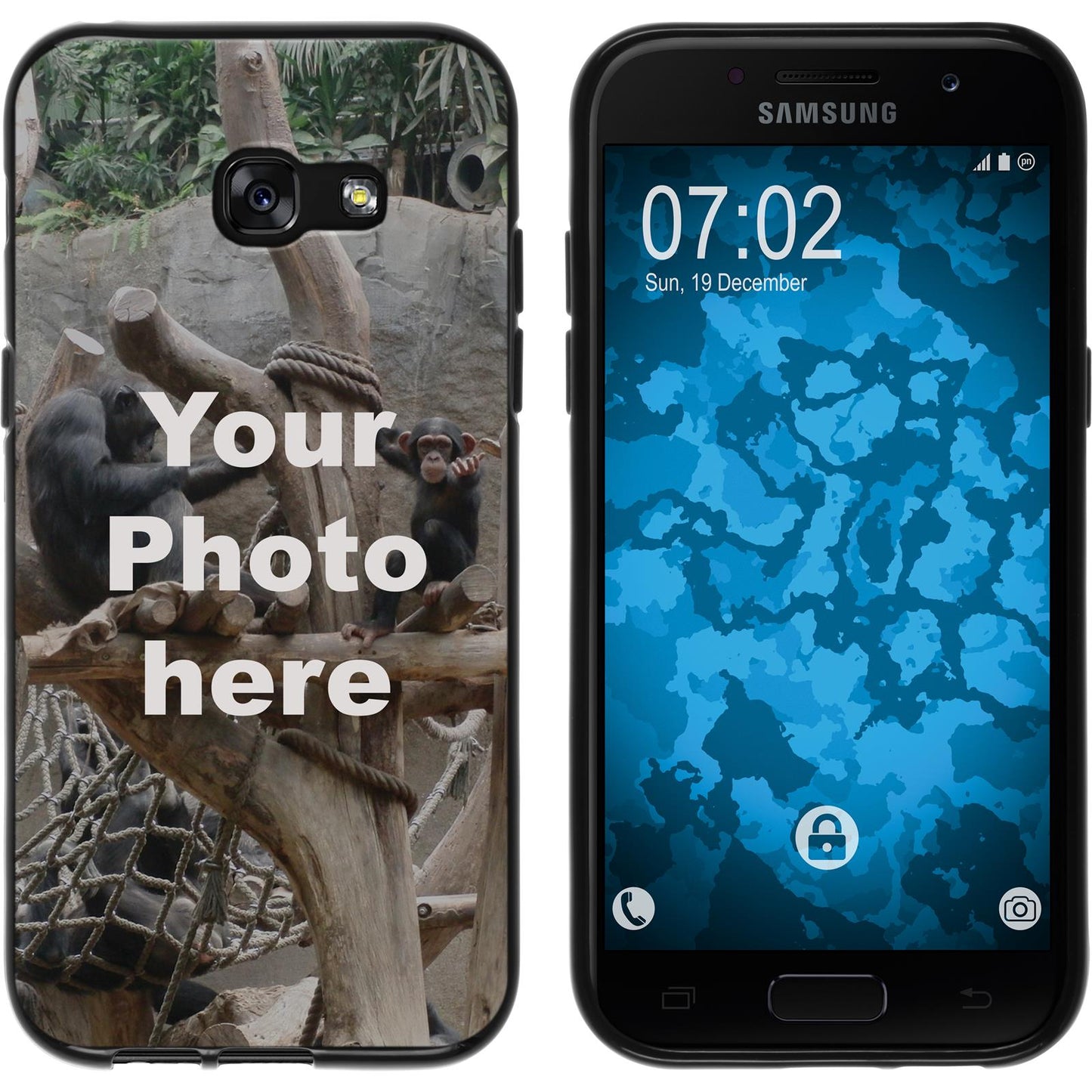 Galaxy A3 2017 Personalisierte Handyhülle schwarz zum selb