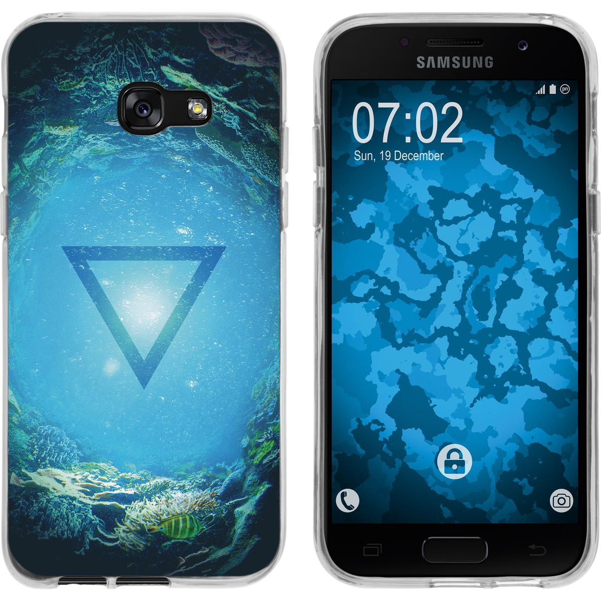 Galaxy A7 (2017) Silikon-Hülle Element Wasser M4 Case