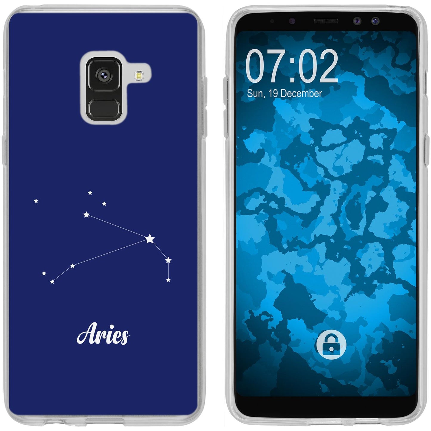 Galaxy A8 Plus (2018) Silikon-Hülle SternzeichenAries M11 Ca