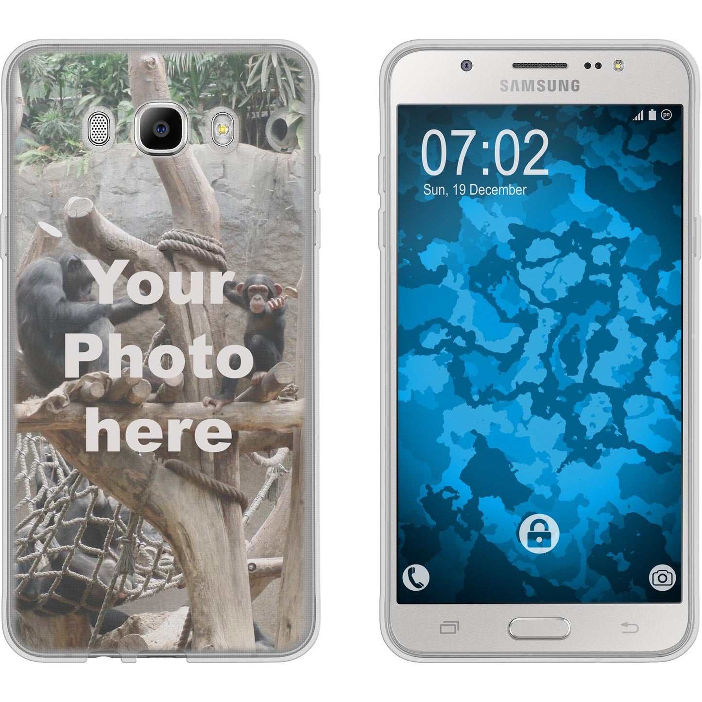 Galaxy J7 (2016) J710 Personalisierte Handyhülle clear zum