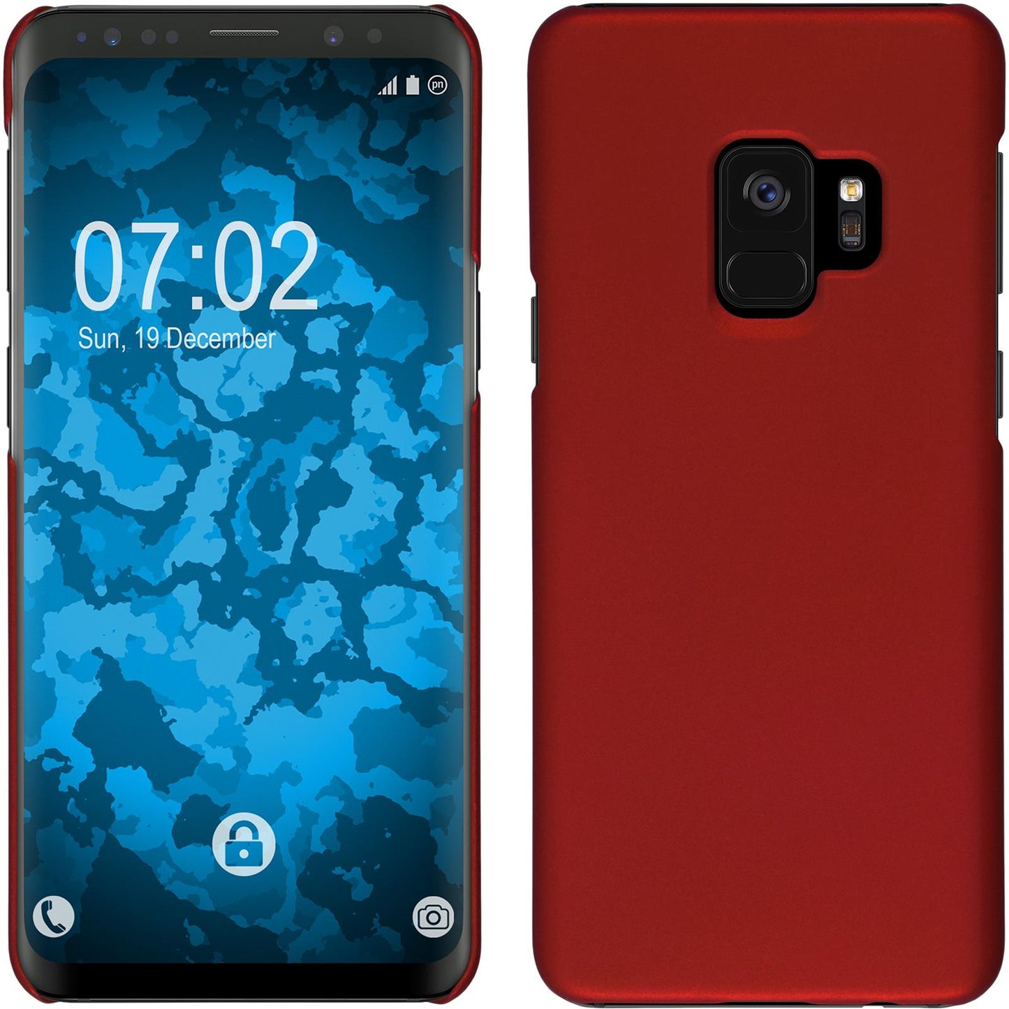 Hardcase für Samsung Galaxy S9 gummiert rot
