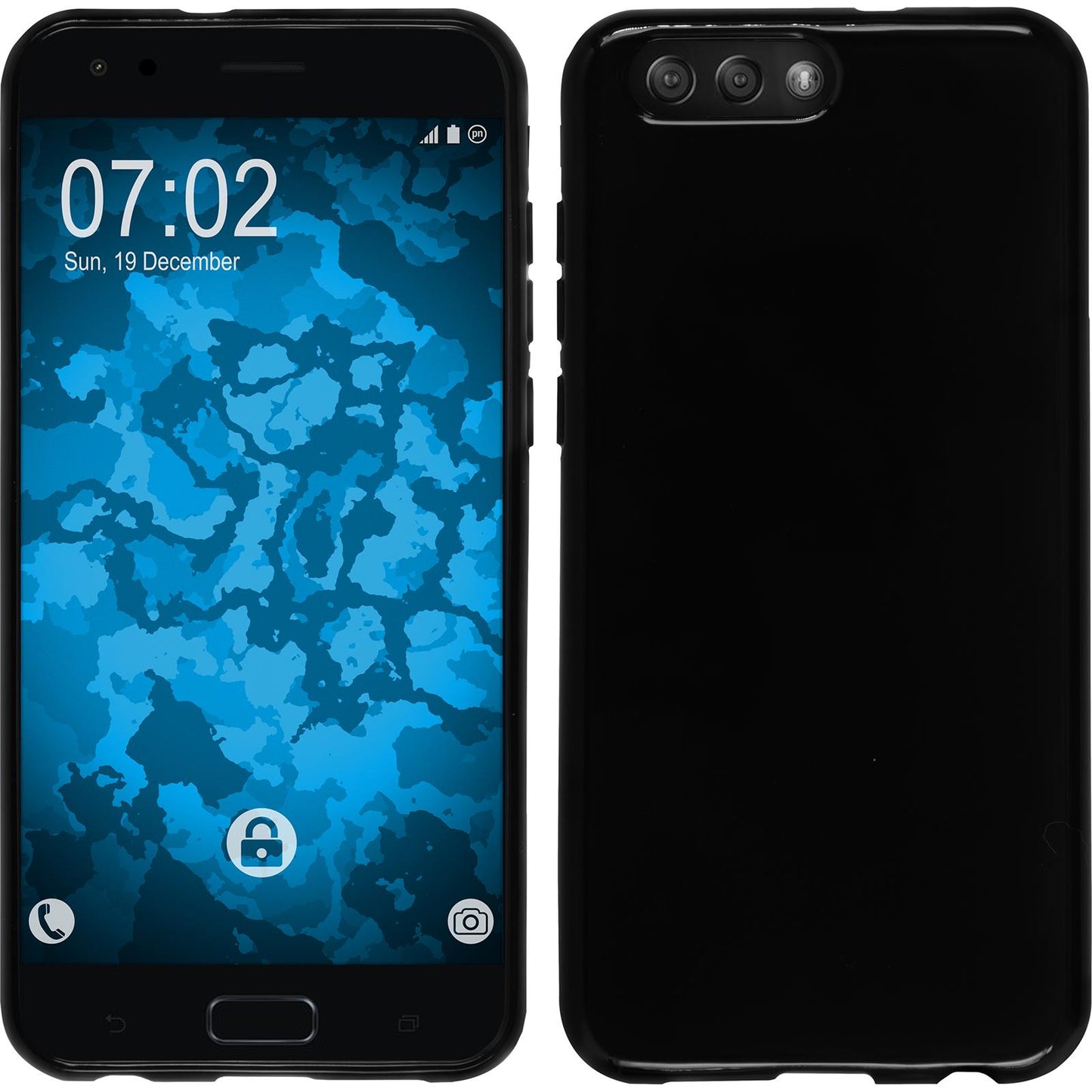 PhoneNatic Case kompatibel mit Asus Zenfone 4 ZE554KL - schwarz Silikon Hülle Cover