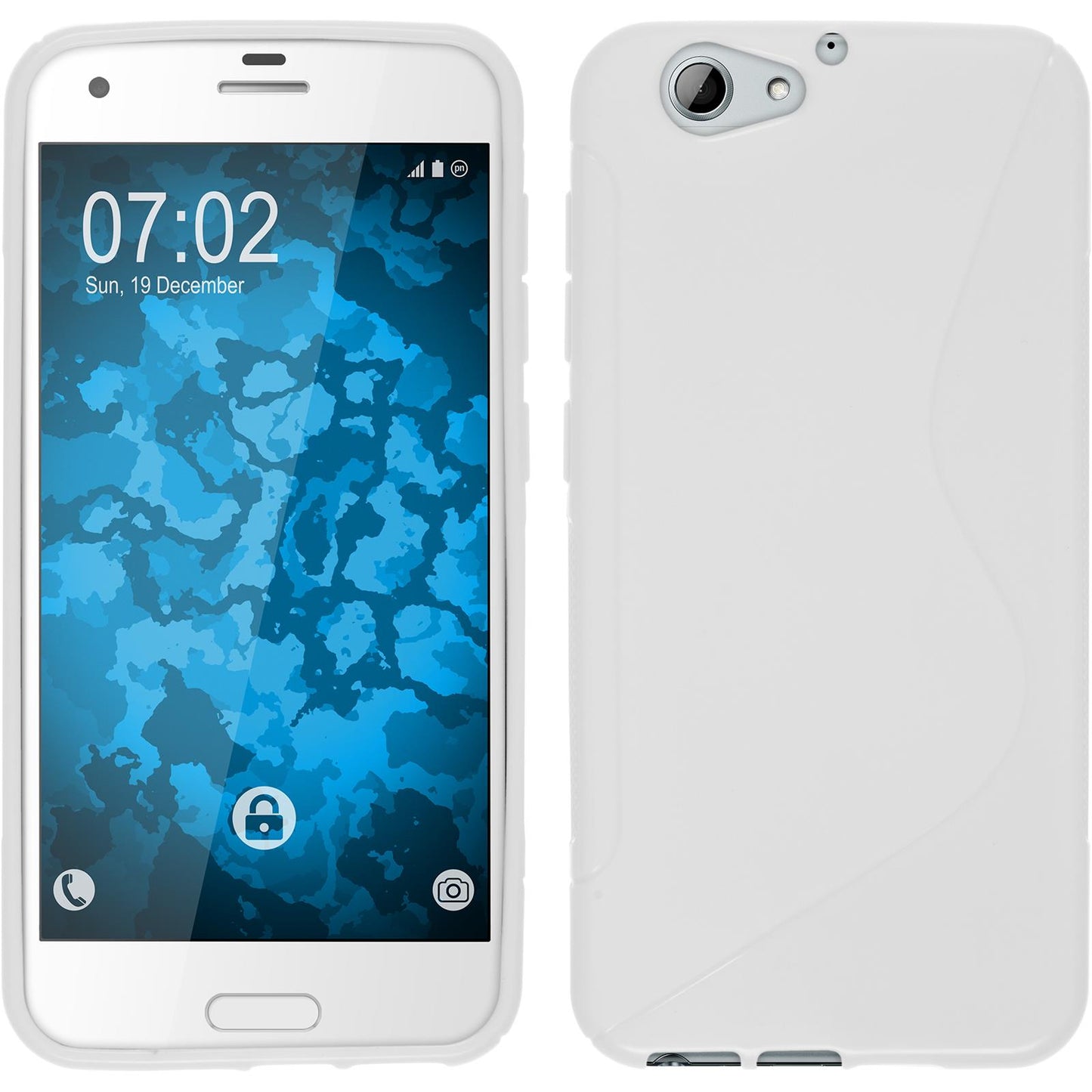 PhoneNatic Case kompatibel mit HTC One A9s - weiß Silikon Hülle S-Style Cover