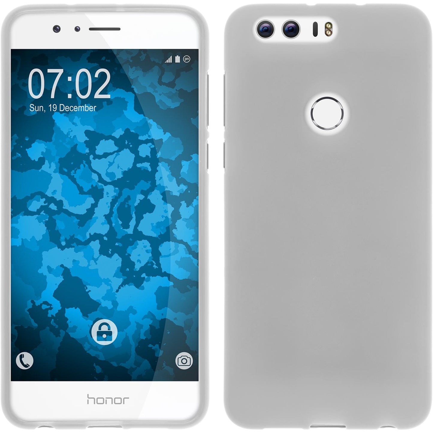 PhoneNatic Case kompatibel mit Huawei Honor 8 - weifl Silikon Hülle matt + 2 Schutzfolien