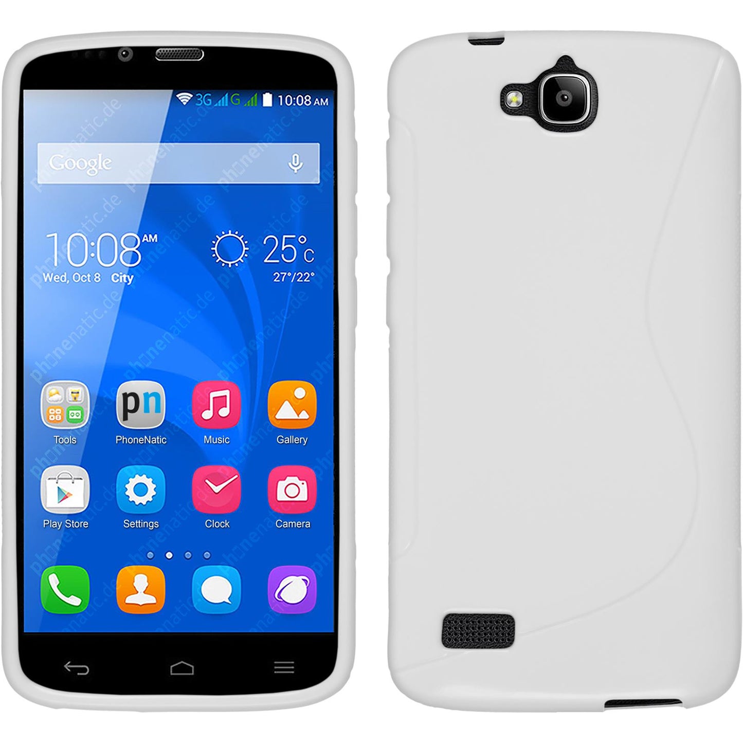 PhoneNatic Case kompatibel mit Huawei Honor Holly - weifl Silikon Hülle S-Style + 2 Schutzfolien