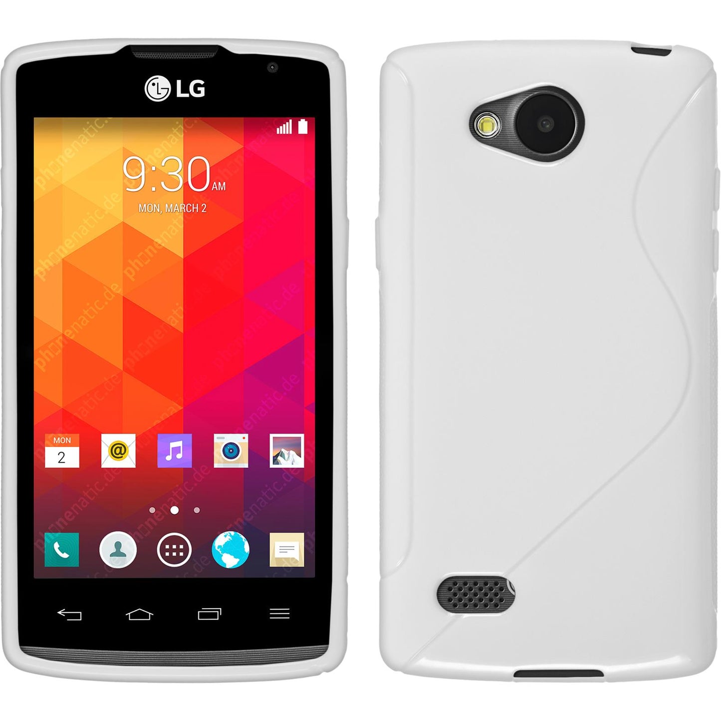 PhoneNatic Case kompatibel mit LG Joy - weifl Silikon Hülle S-Style + 2 Schutzfolien