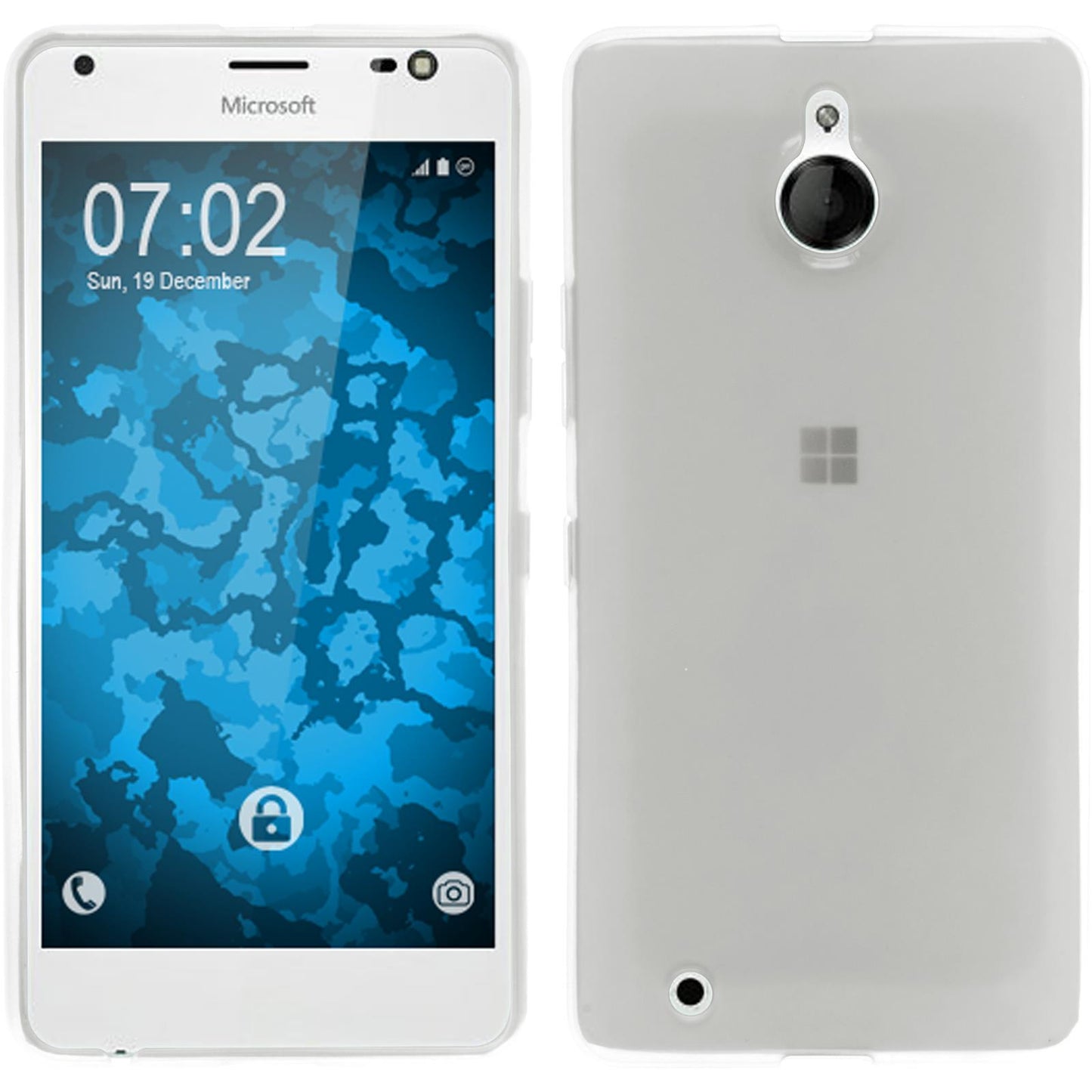 PhoneNatic Case kompatibel mit Microsoft Lumia 850 - weifl Silikon Hülle transparent Cover