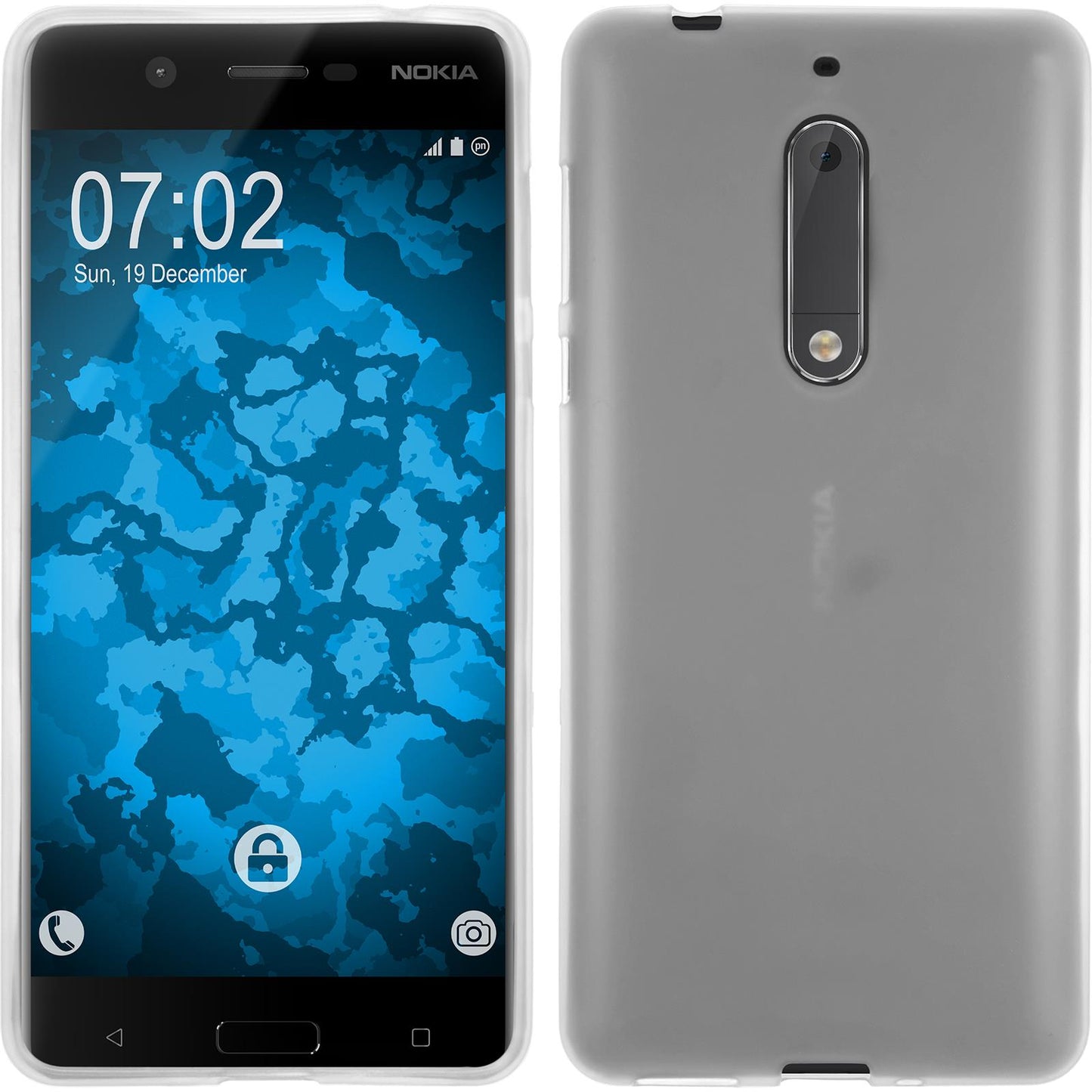 Silikonhülle für Nokia 5 matt weifl