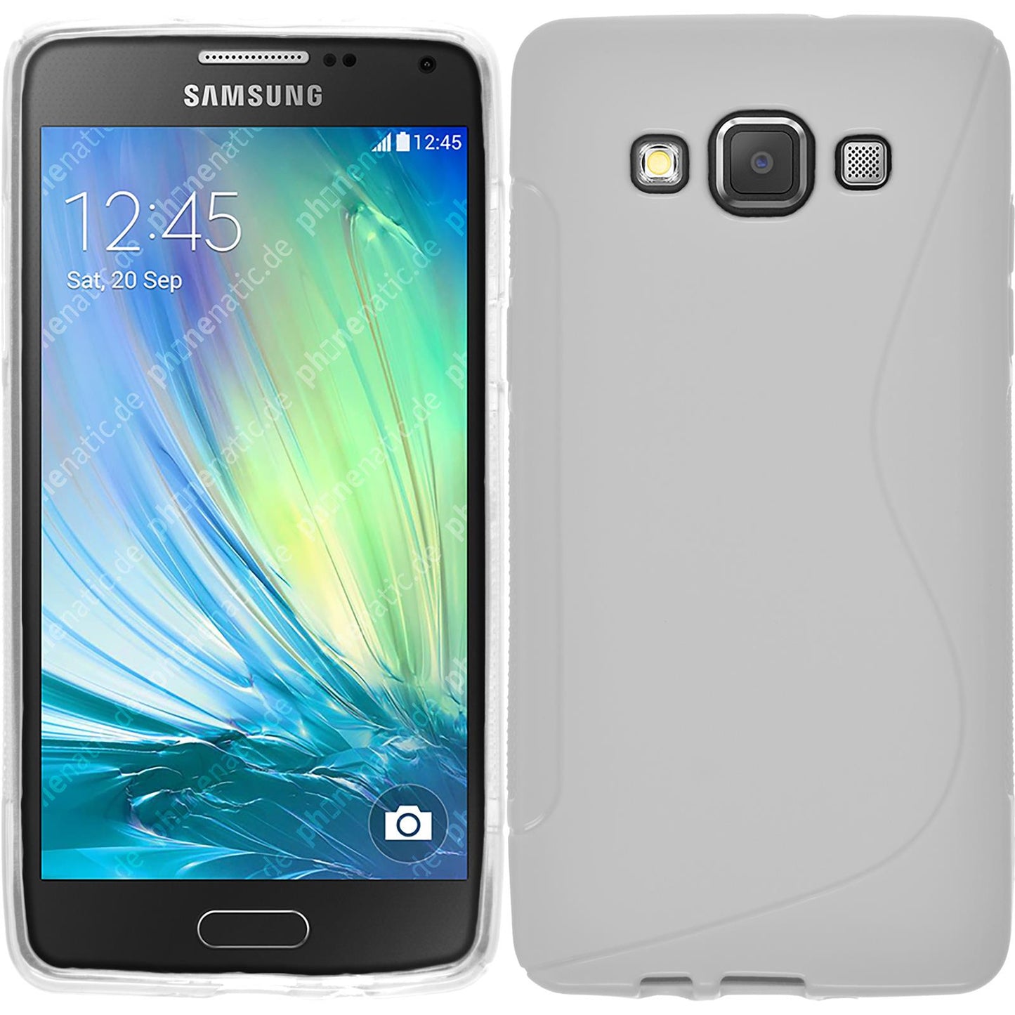 PhoneNatic Case kompatibel mit Samsung Galaxy A5 (A500) - weifl Silikon Hülle S-Style + 2 Schutzfolien