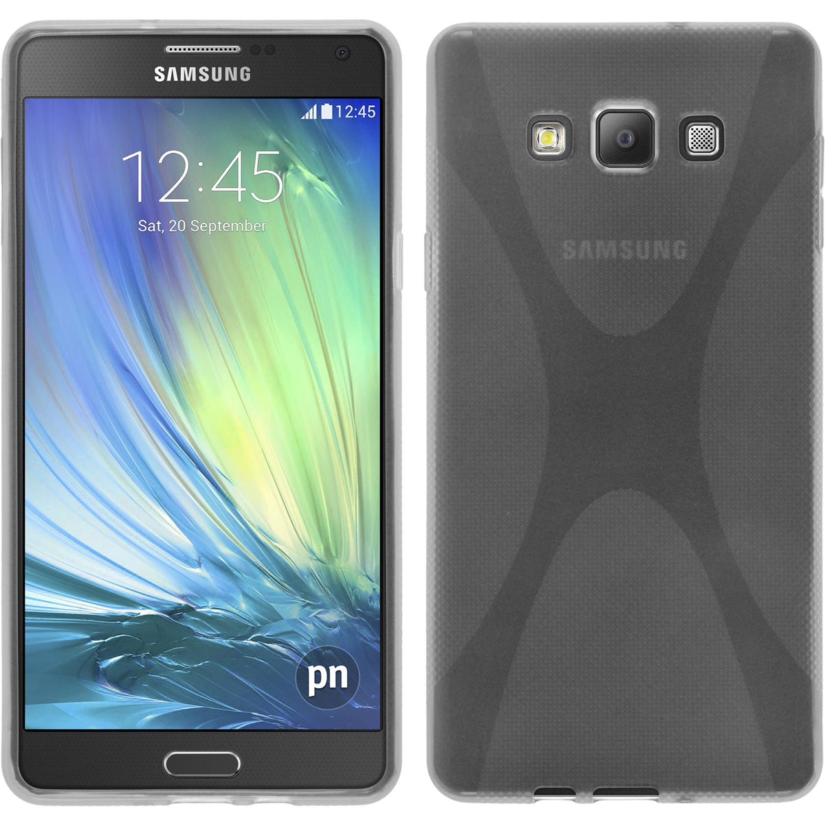 PhoneNatic Case kompatibel mit Samsung Galaxy A7 (A700) - clear Silikon Hülle X-Style + 2 Schutzfolien