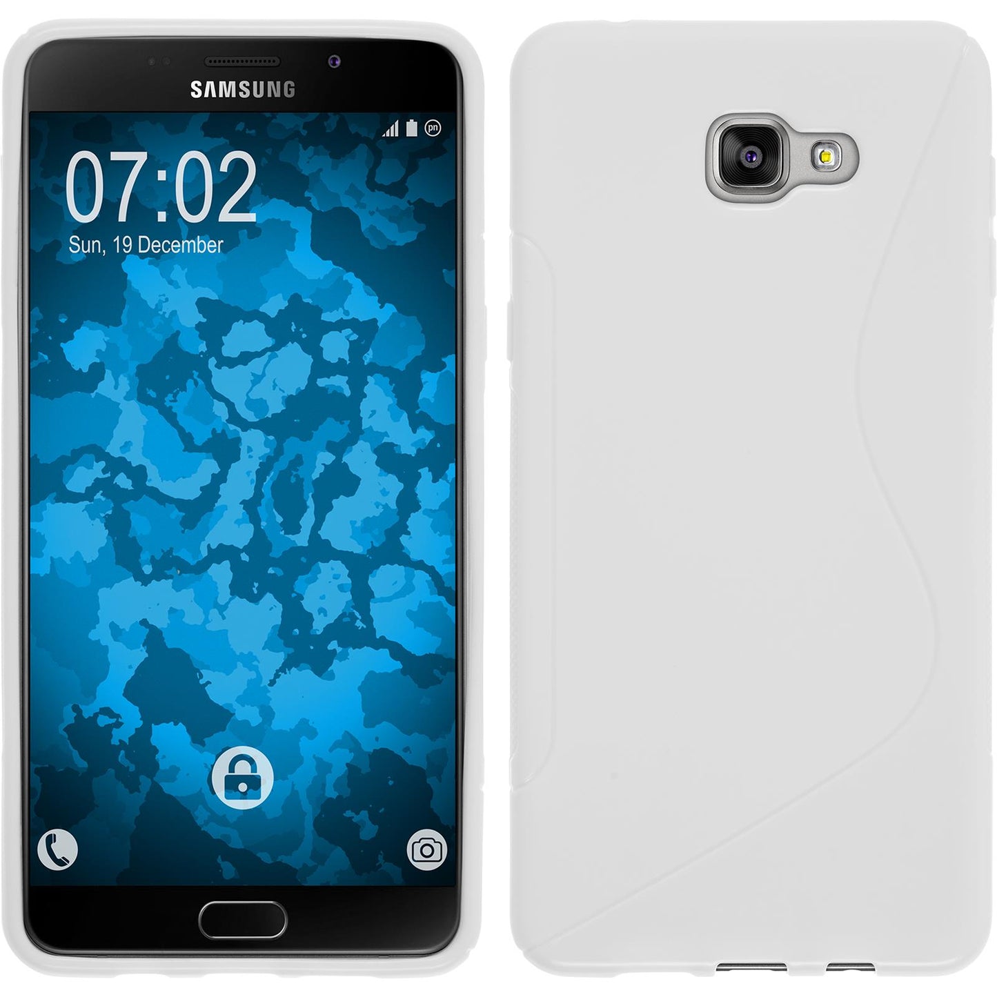 PhoneNatic Case kompatibel mit Samsung Galaxy A9 (2016) - weifl Silikon Hülle S-Style Cover