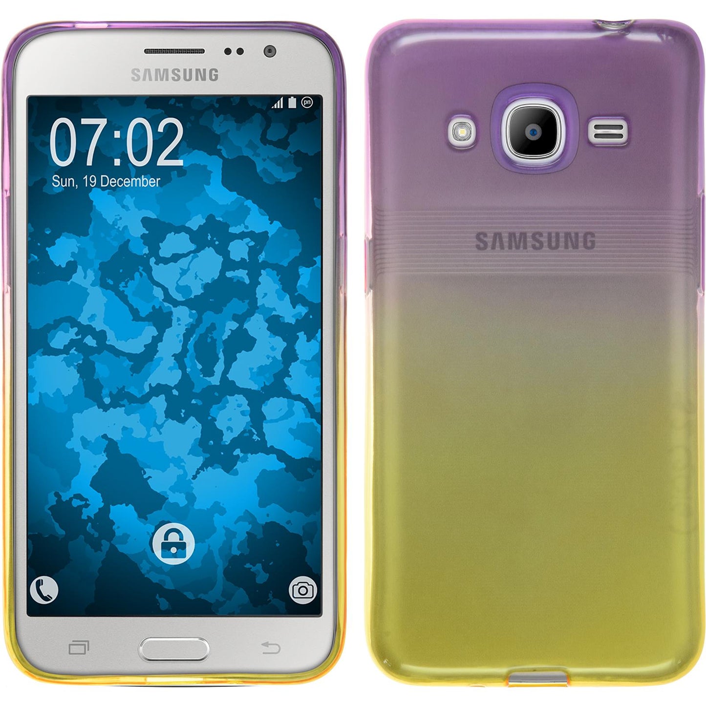 PhoneNatic Case kompatibel mit Samsung Galaxy J2 (2016) (J210) - Design:05 Silikon Hülle OmbrË Cover