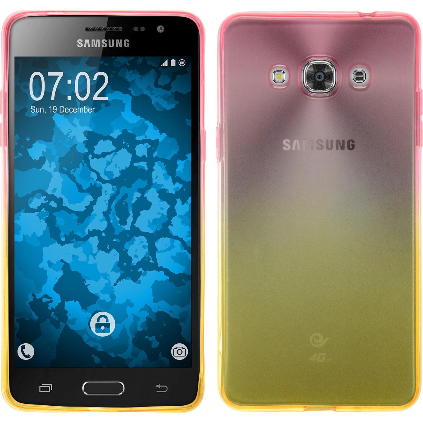 PhoneNatic Case kompatibel mit Samsung Galaxy J3 Pro - Design:01 Silikon Hülle OmbrË + 2 Schutzfolien