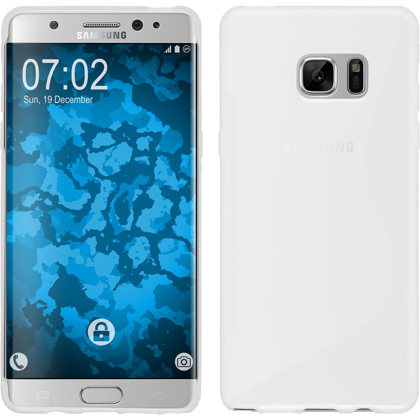 PhoneNatic Case kompatibel mit Samsung Galaxy Note FE - weifl Silikon Hülle S-Style Cover