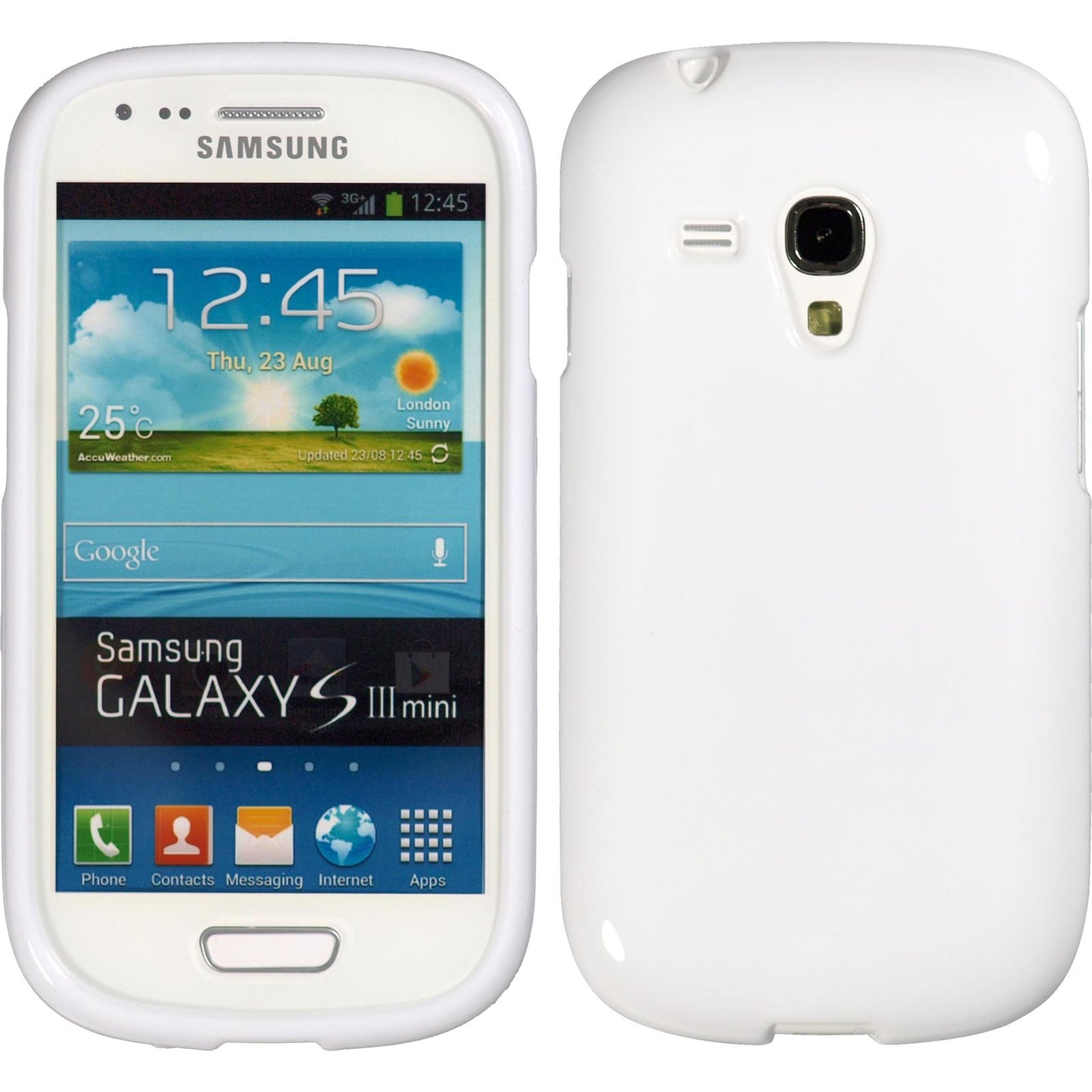 PhoneNatic Case kompatibel mit Samsung Galaxy S3 Mini - weifl Silikon Hülle Candy Cover