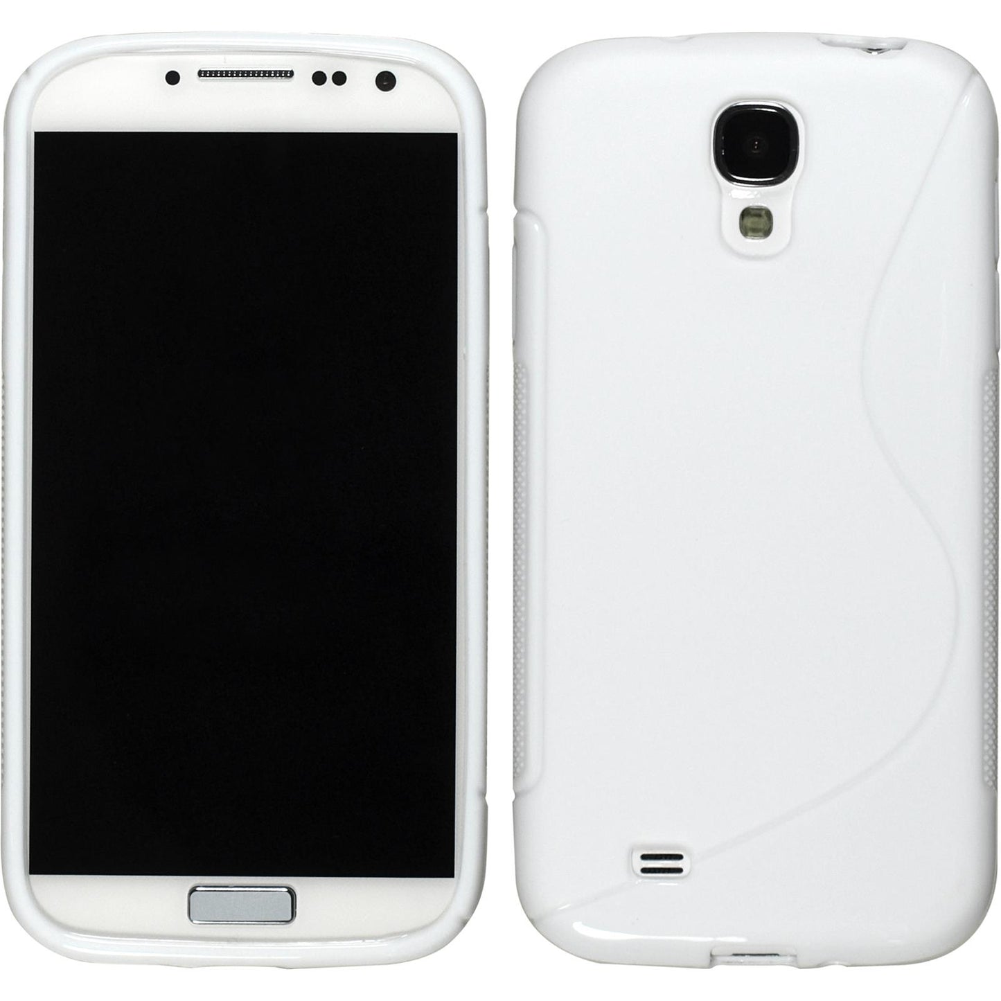 PhoneNatic Case kompatibel mit Samsung Galaxy S4 - weifl Silikon Hülle S-Style + 2 Schutzfolien