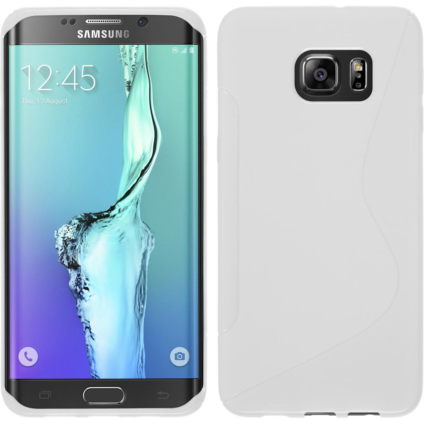 PhoneNatic Case kompatibel mit Samsung Galaxy S6 Edge Plus - weifl Silikon Hülle S-Style Cover