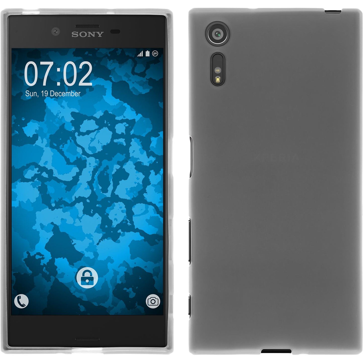 PhoneNatic Case kompatibel mit Sony Xperia XZ - weifl Silikon Hülle matt + 2 Schutzfolien