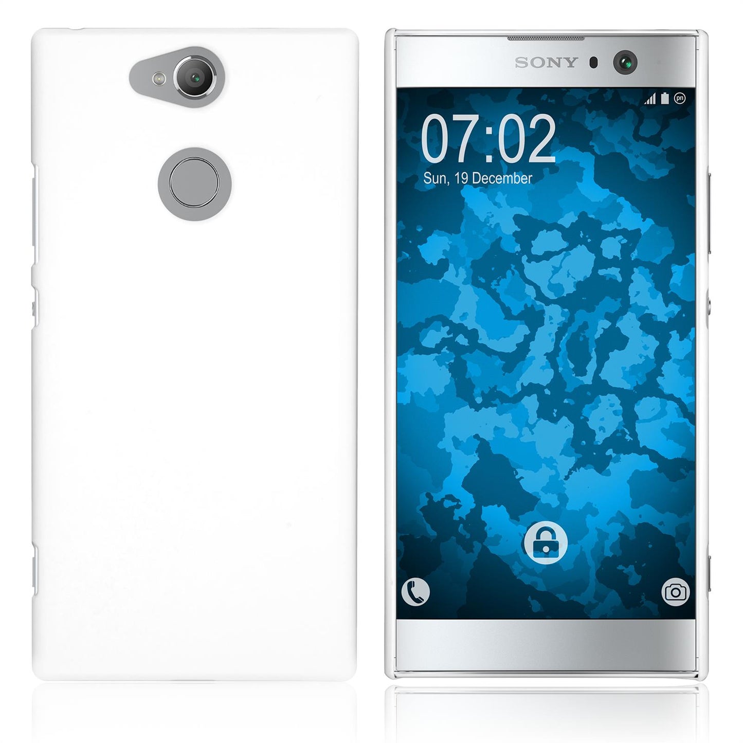 Hardcase für Sony Xperia XA2 gummiert weifl
