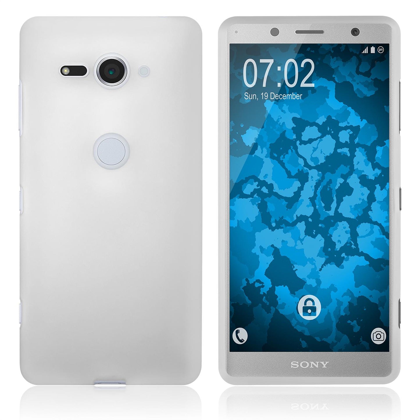 PhoneNatic Case kompatibel mit Sony Xperia XZ2 Compact - clear Silikon Hülle matt Cover