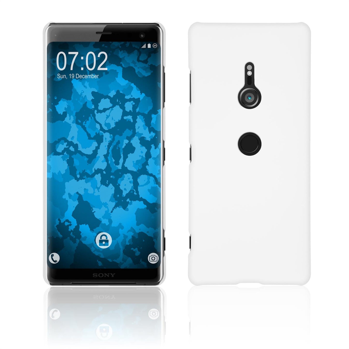 Hardcase für Sony Xperia XZ3 gummiert weifl
