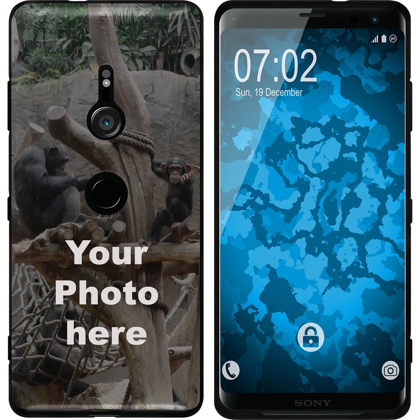 Xperia XZ3 Personalisierte Handyhülle schwarz zum selbst g
