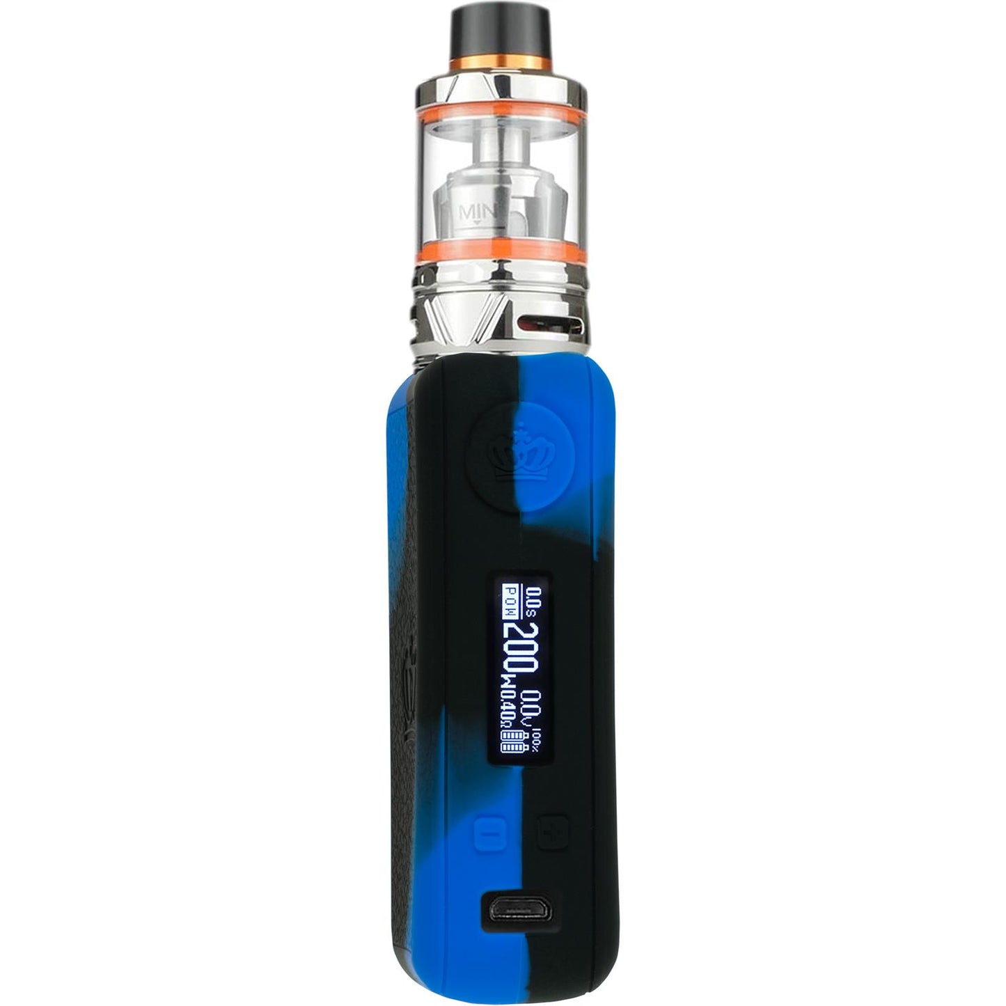 PhoneNatic Case für Uwell Crown 4 Hülle Silikon schwarz-blau
