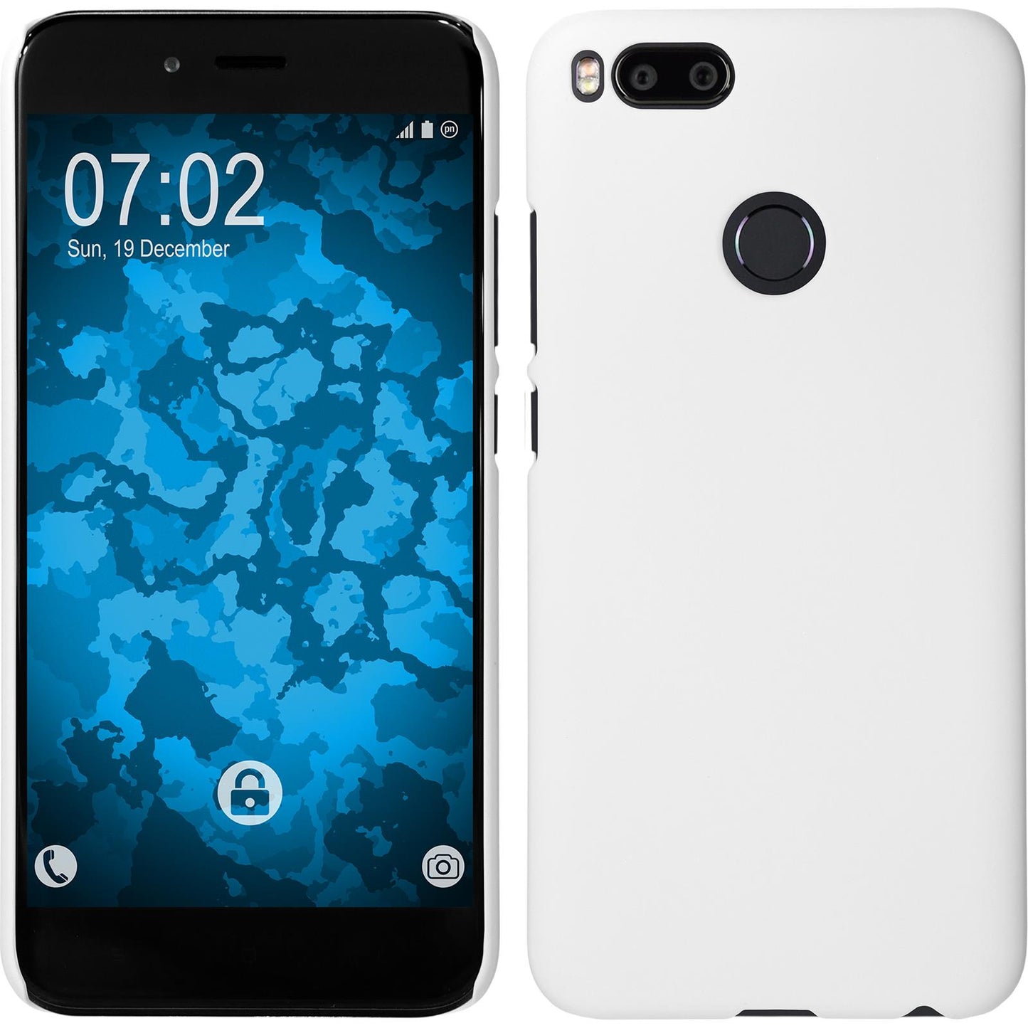 Hardcase für Xiaomi Mi 5x / Mi A1 gummiert weifl