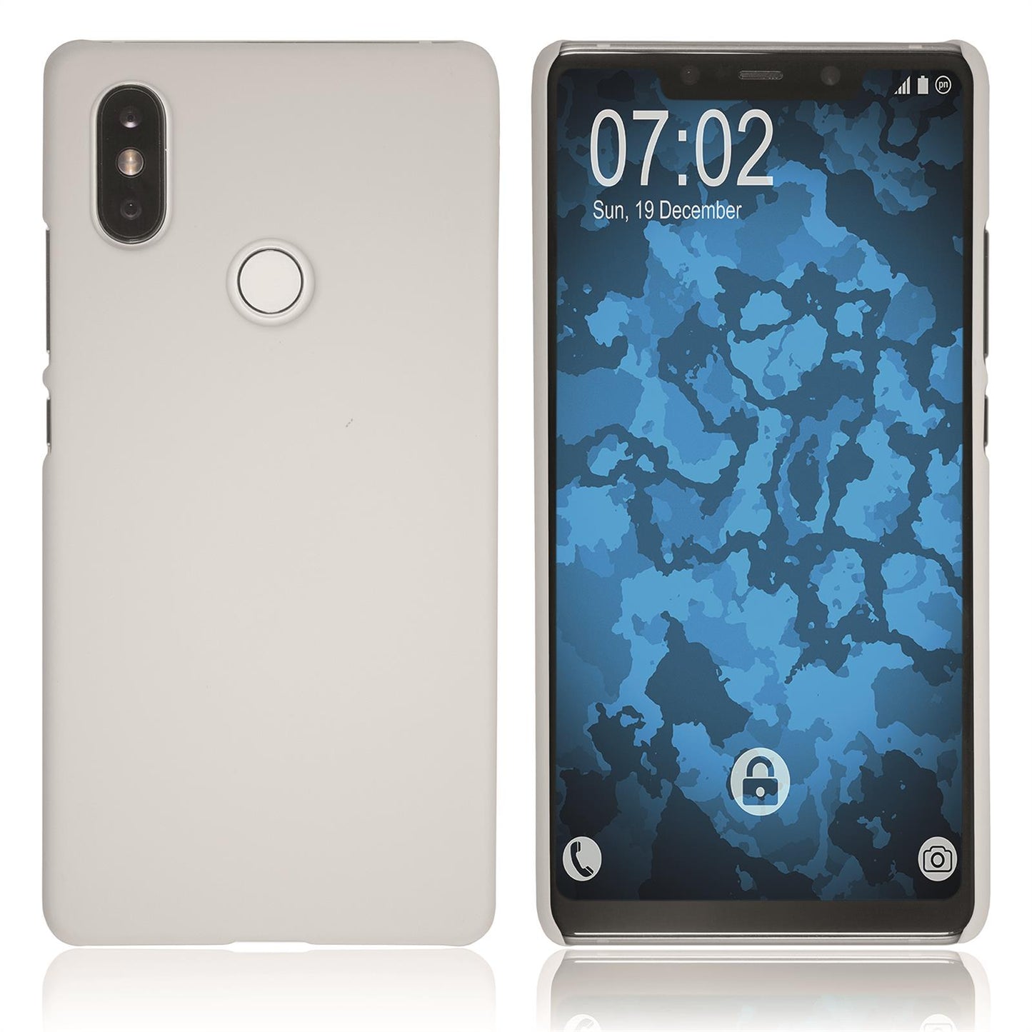 Hardcase für Xiaomi Mi 8 SE gummiert weifl